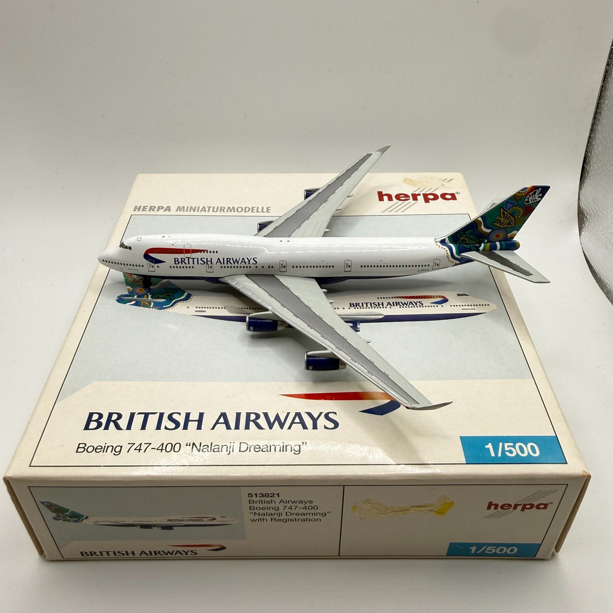 Herpa Wings 1:500 British Airways 747-400 Nalanji Dreaming