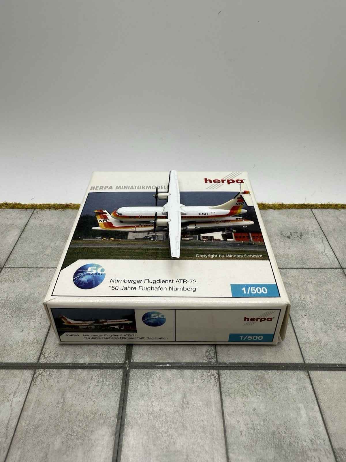 Herpa Wings 1:500 Nürnberger Flugdienst ATR-72