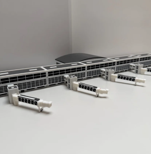 für Herpa Wings 1:500 / 1:400 Terminal Set V2 Flughafen Airport + Jet bridges
