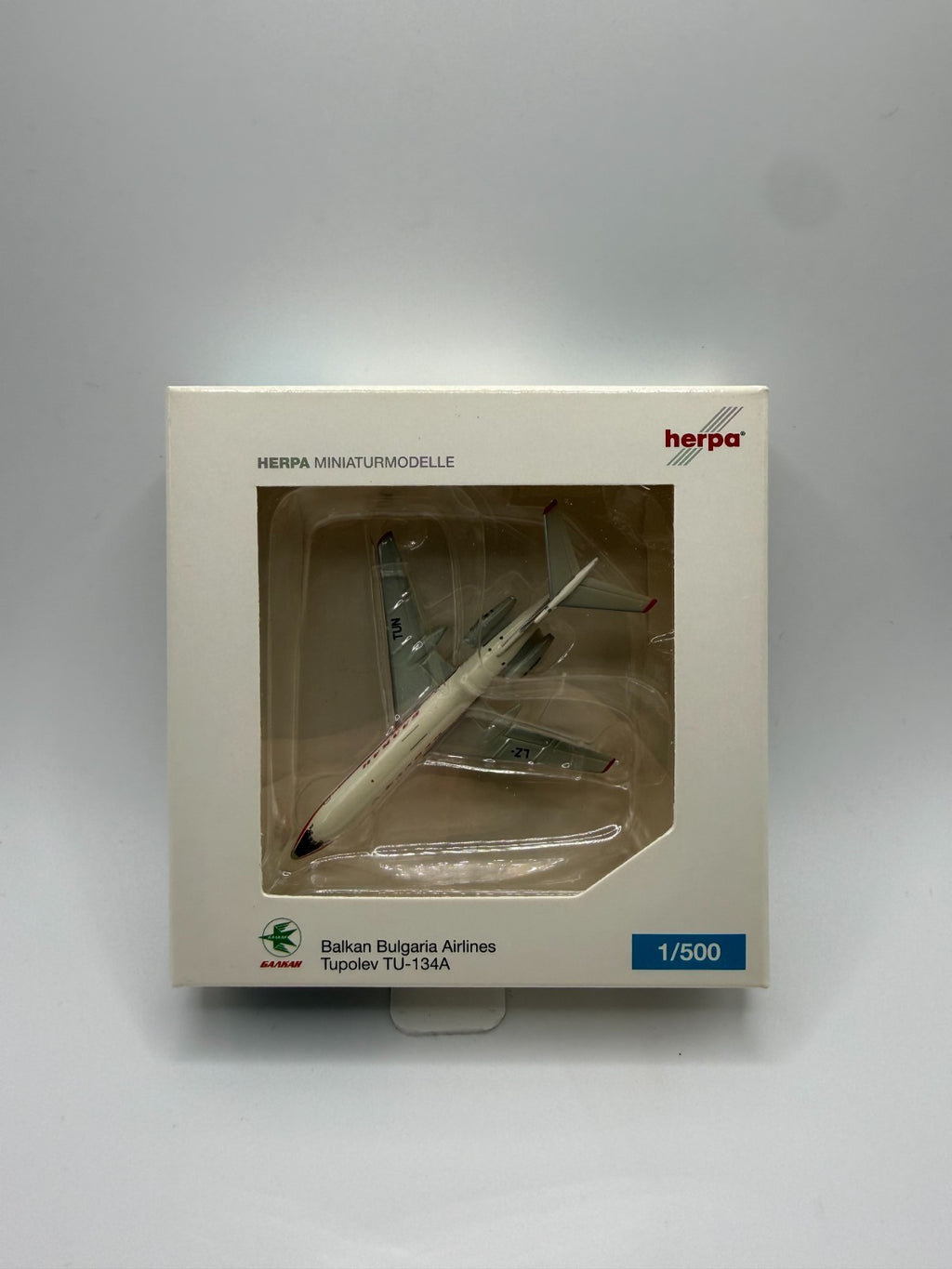 Herpa Wings 1:500 Bulgarian Air Charter Tu-134A