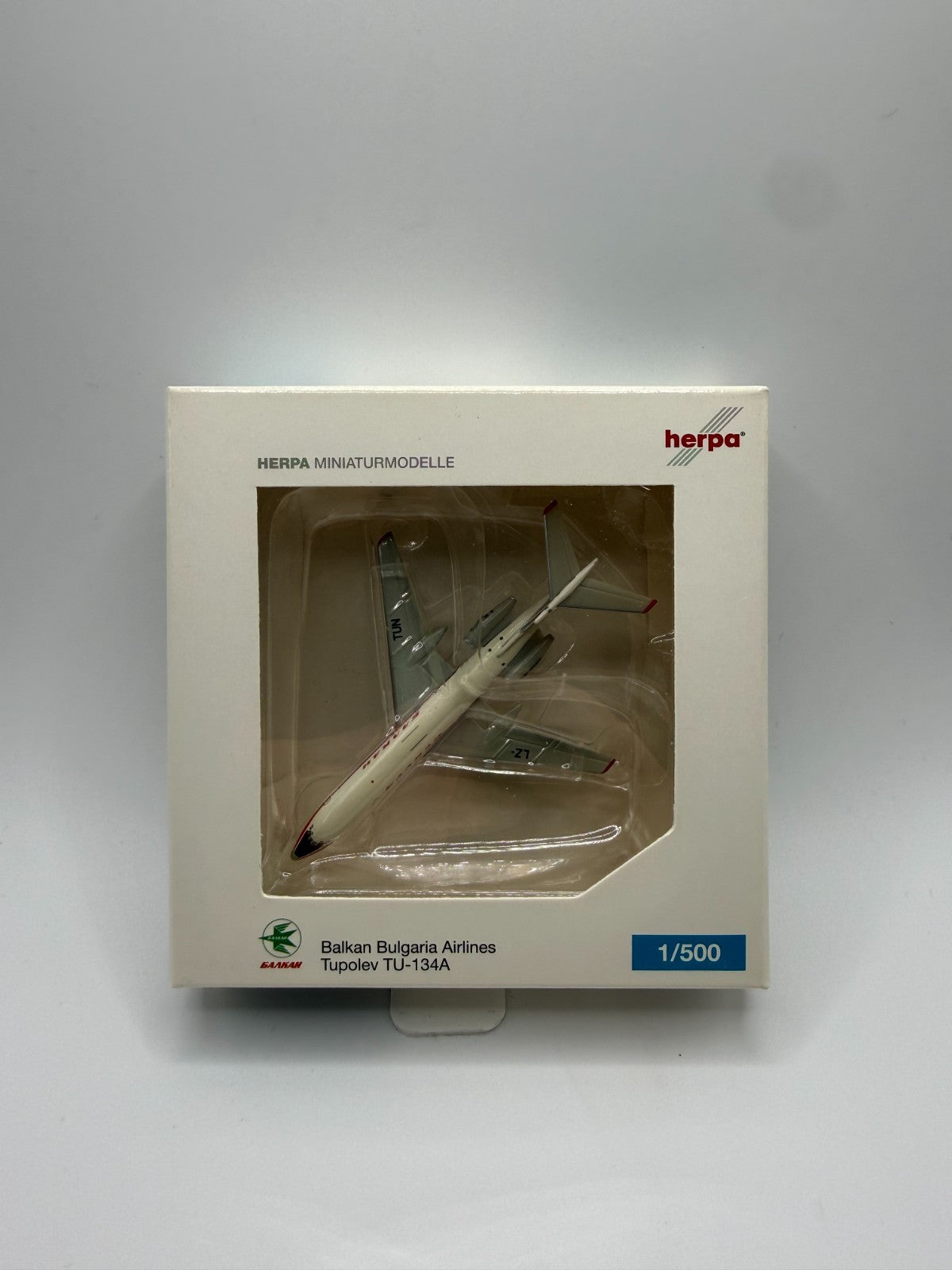 Herpa Wings 1:500 Bulgarian Air Charter Tu-134A