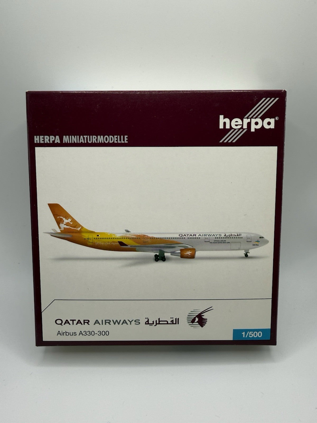 Herpa Wings 1:500 Qatar Airways A330-300 Asian Games