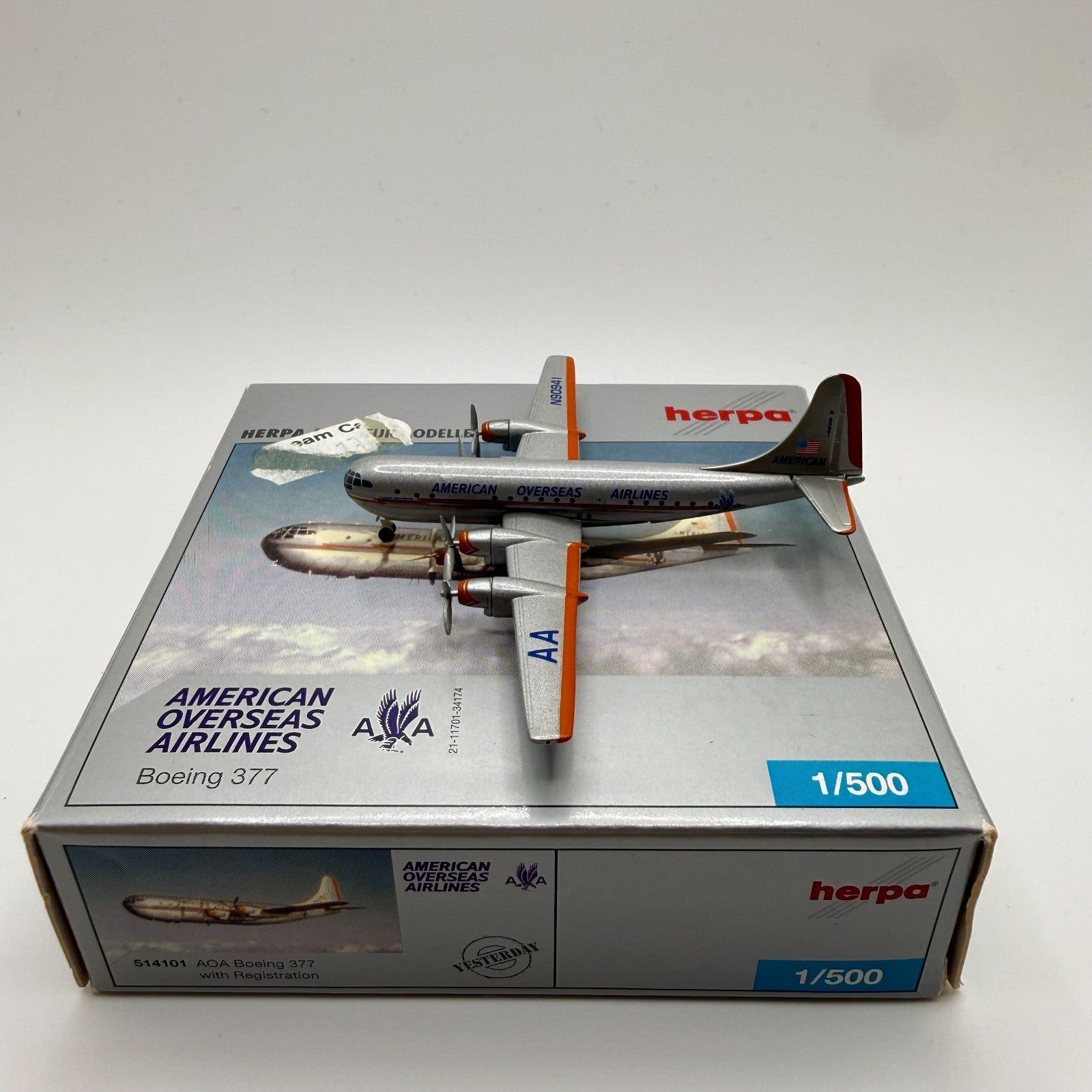 Herpa Wings 1:500 American Overseas Airlines Boeing 377