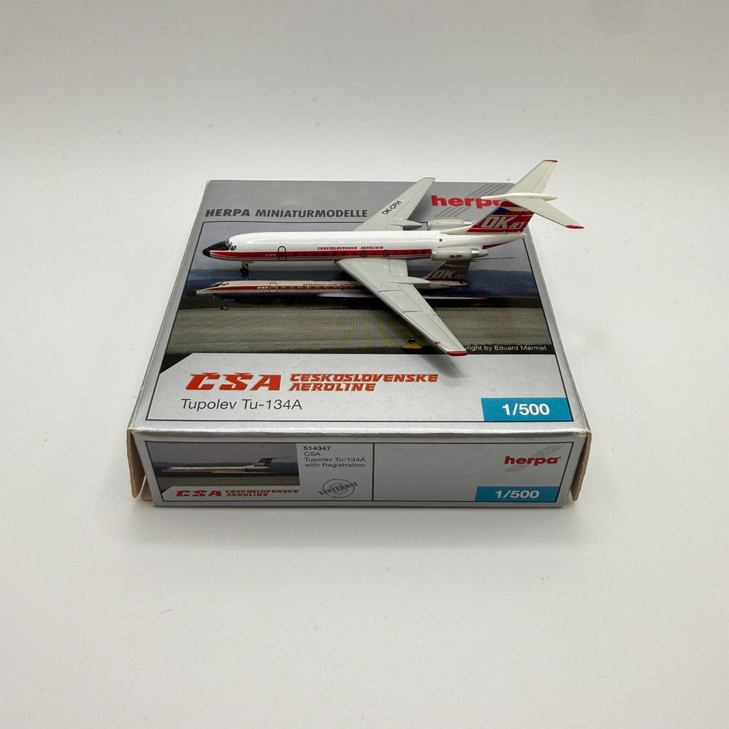 Herpa Wings 1:500 CSA Czech Airlines Tu-134A