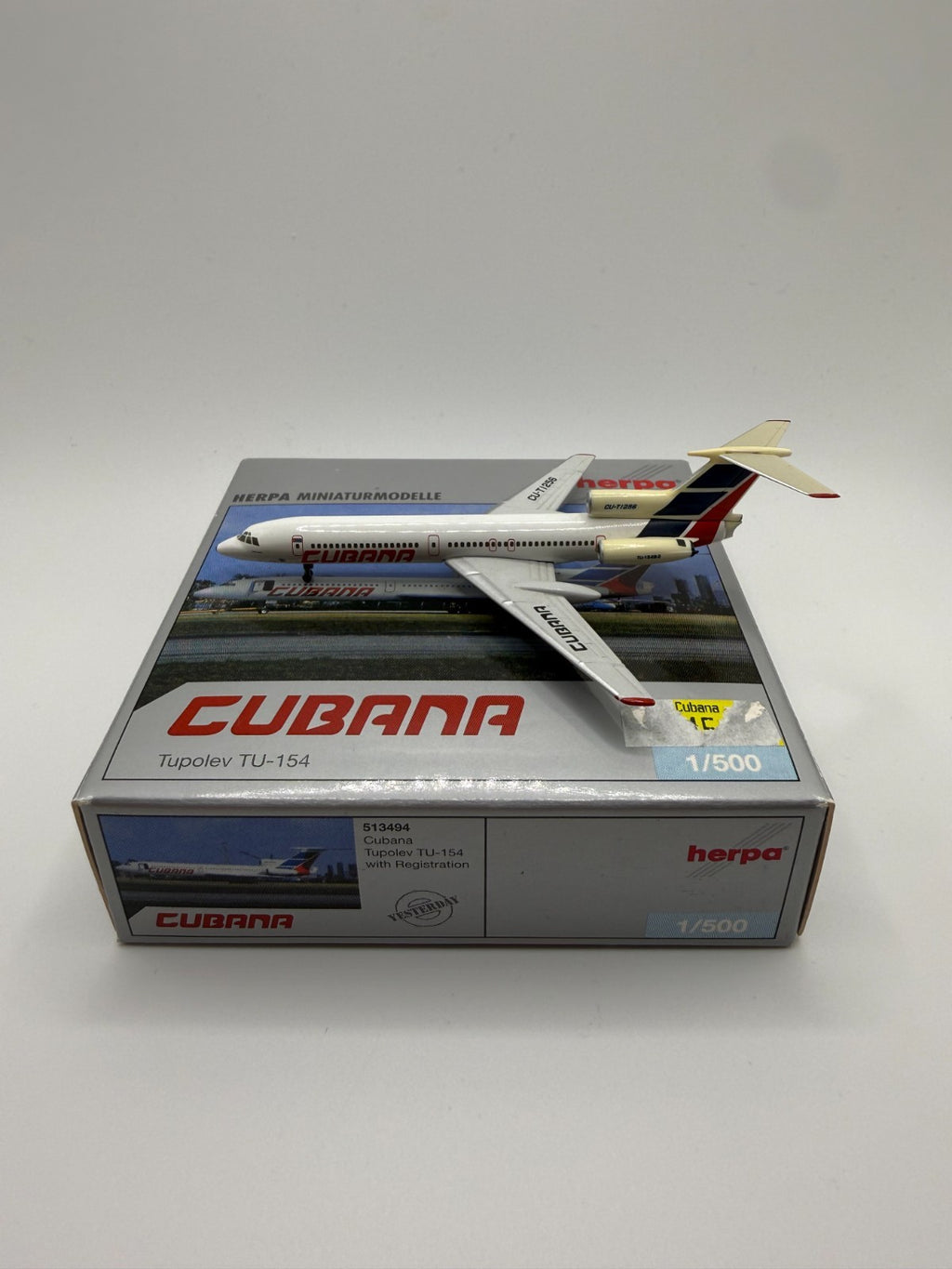 Herpa Wings 1:500 Cubana Tu-154