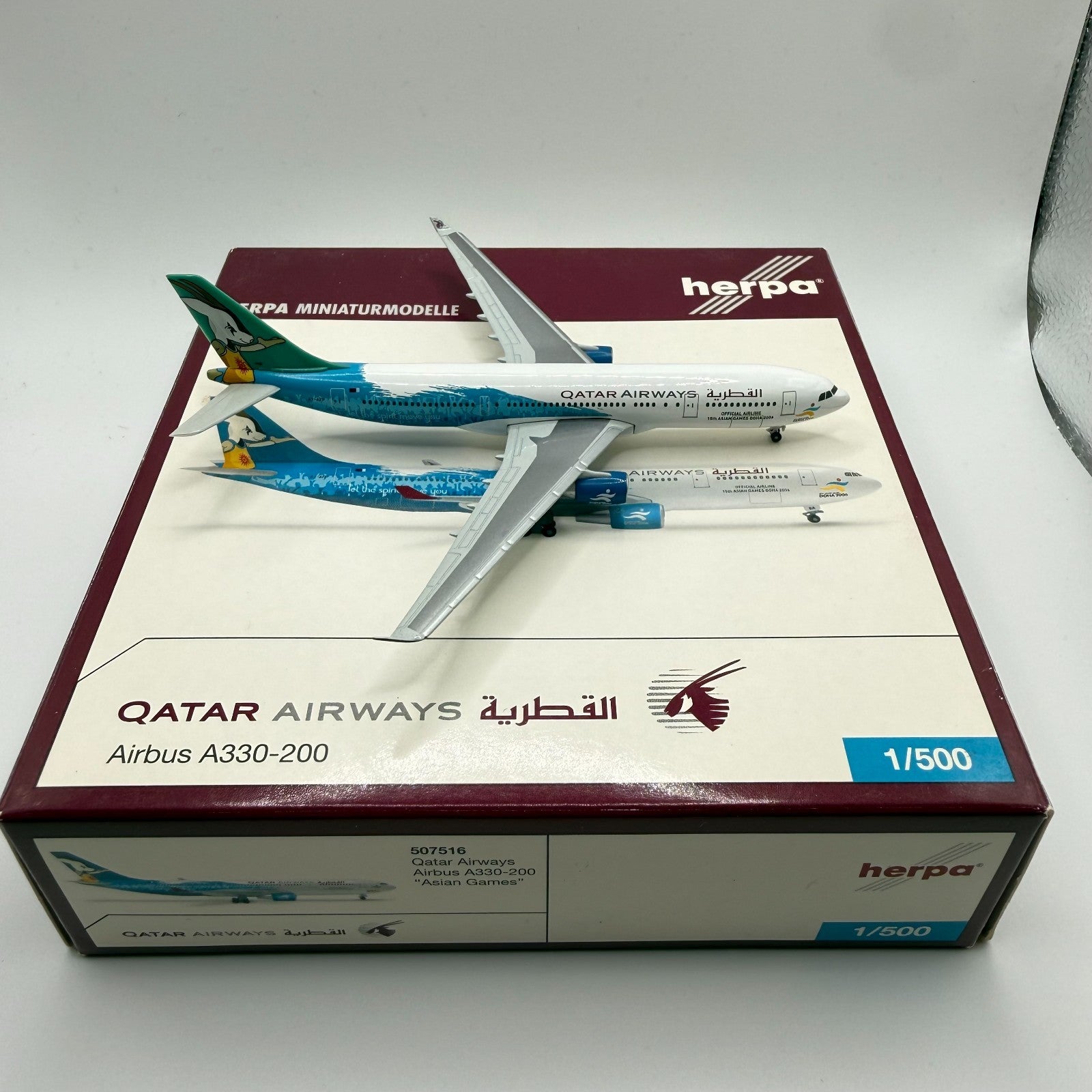 Herpa Wings 1:500 Qatar Airways A330-200 Asian Games 