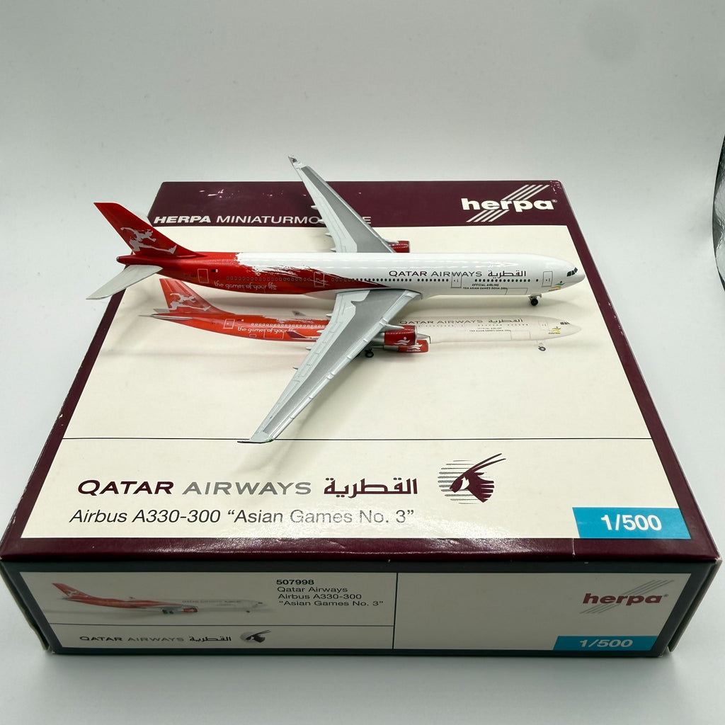 Herpa Wings 1:500 Qatar Airways A330-300 Asian Games No. 3