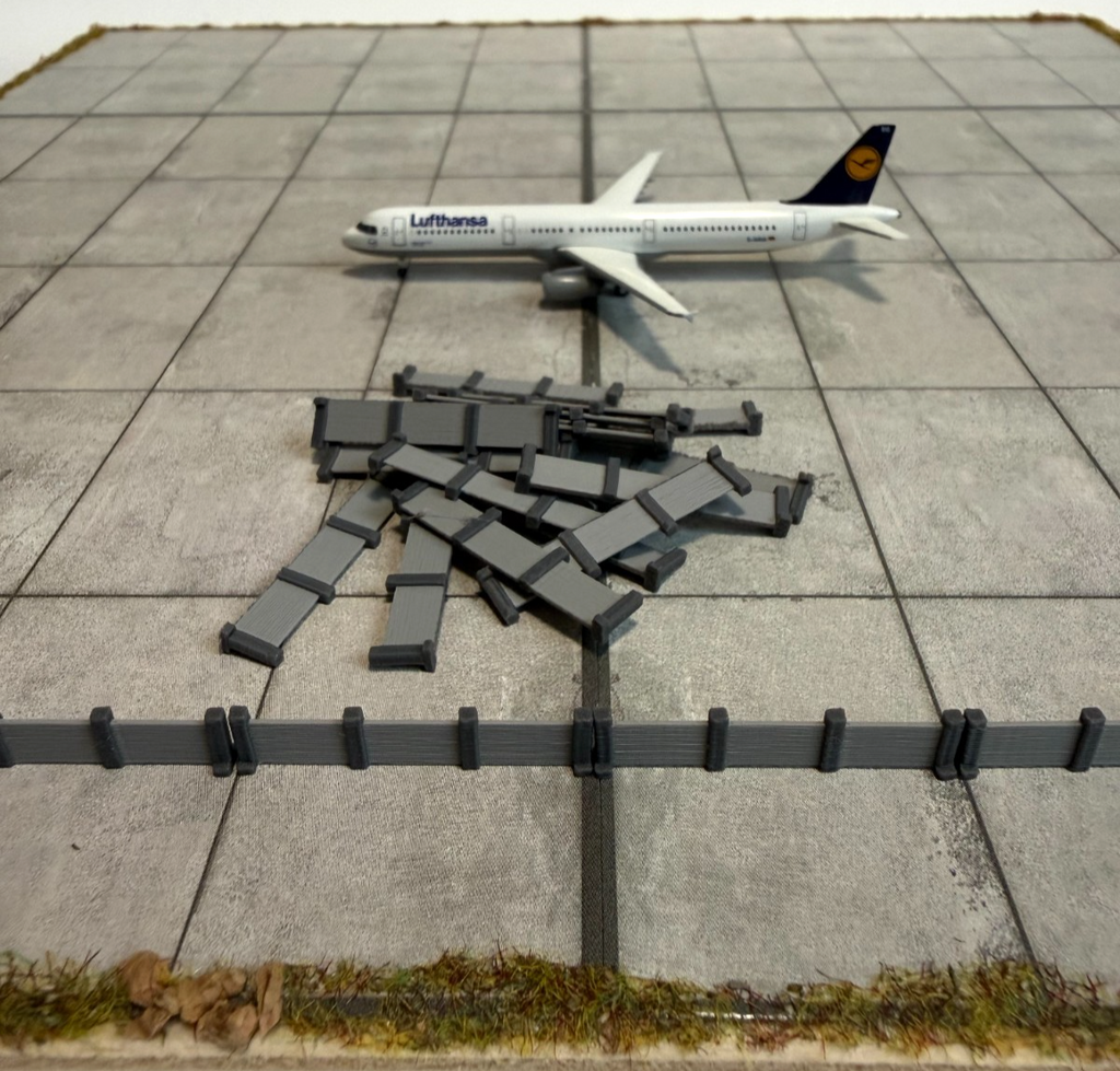 für Herpa Wings 1:500 / 1:400 20x 3cm Fence Zaun V2 / Airport Accessoires