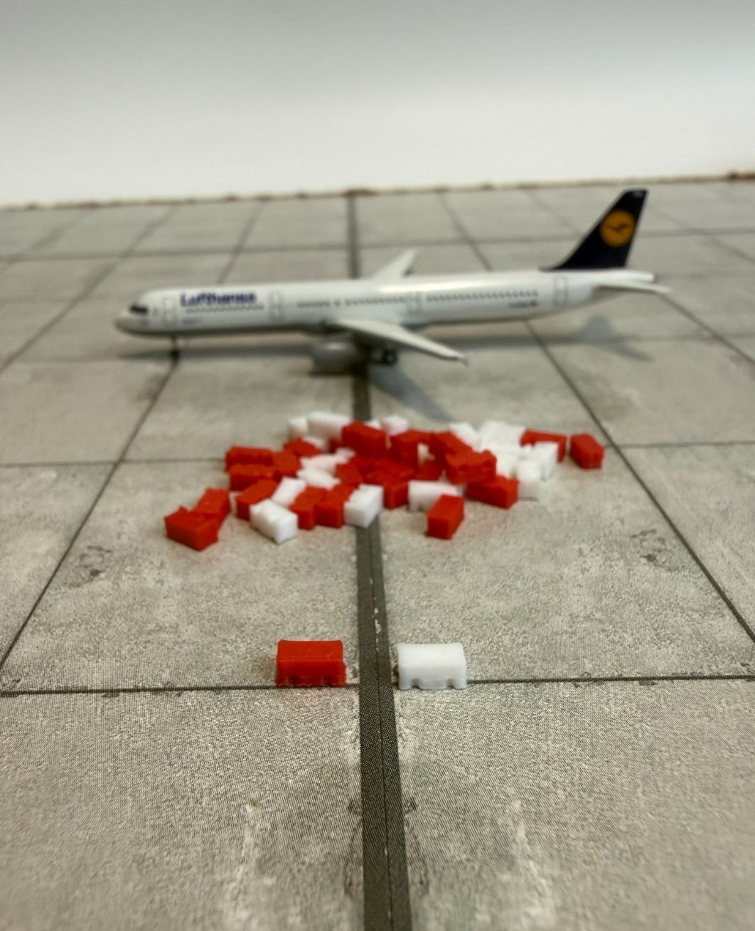 für Herpa Wings 1:500 / 1:400 50x Barrieren Barriers Jetblast GSE / Airport