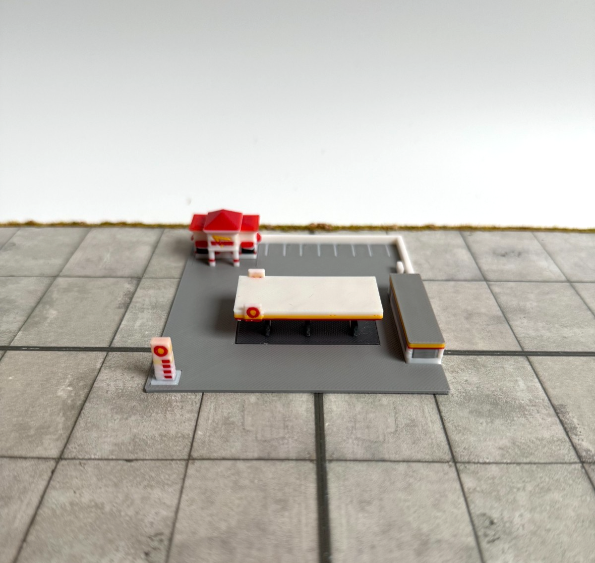 für Herpa Wings 1:500 Tankstelle Petrol Station Restaurant  / Airport Accessoire