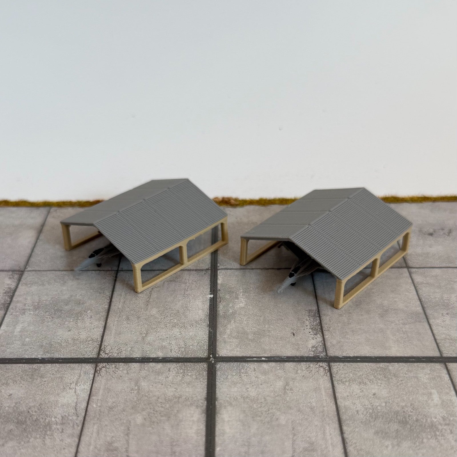 für Herpa Wings 1:500 / 1:400 2x Militär Shelter / Military  Aircraft Shelter