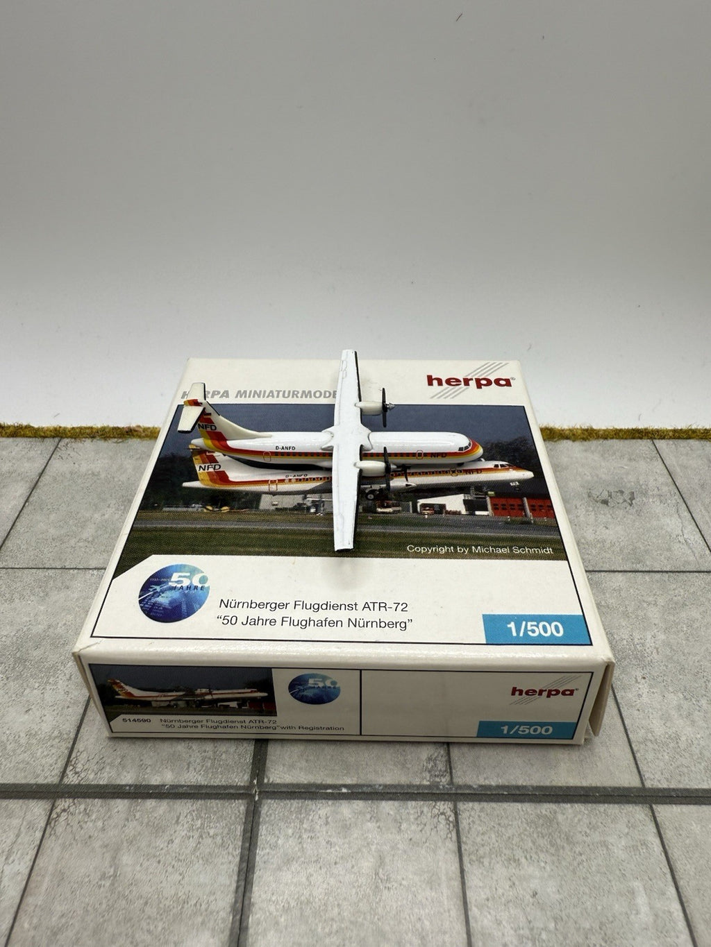 Herpa Wings 1:500 Nürnberger Flugdienst ATR-72