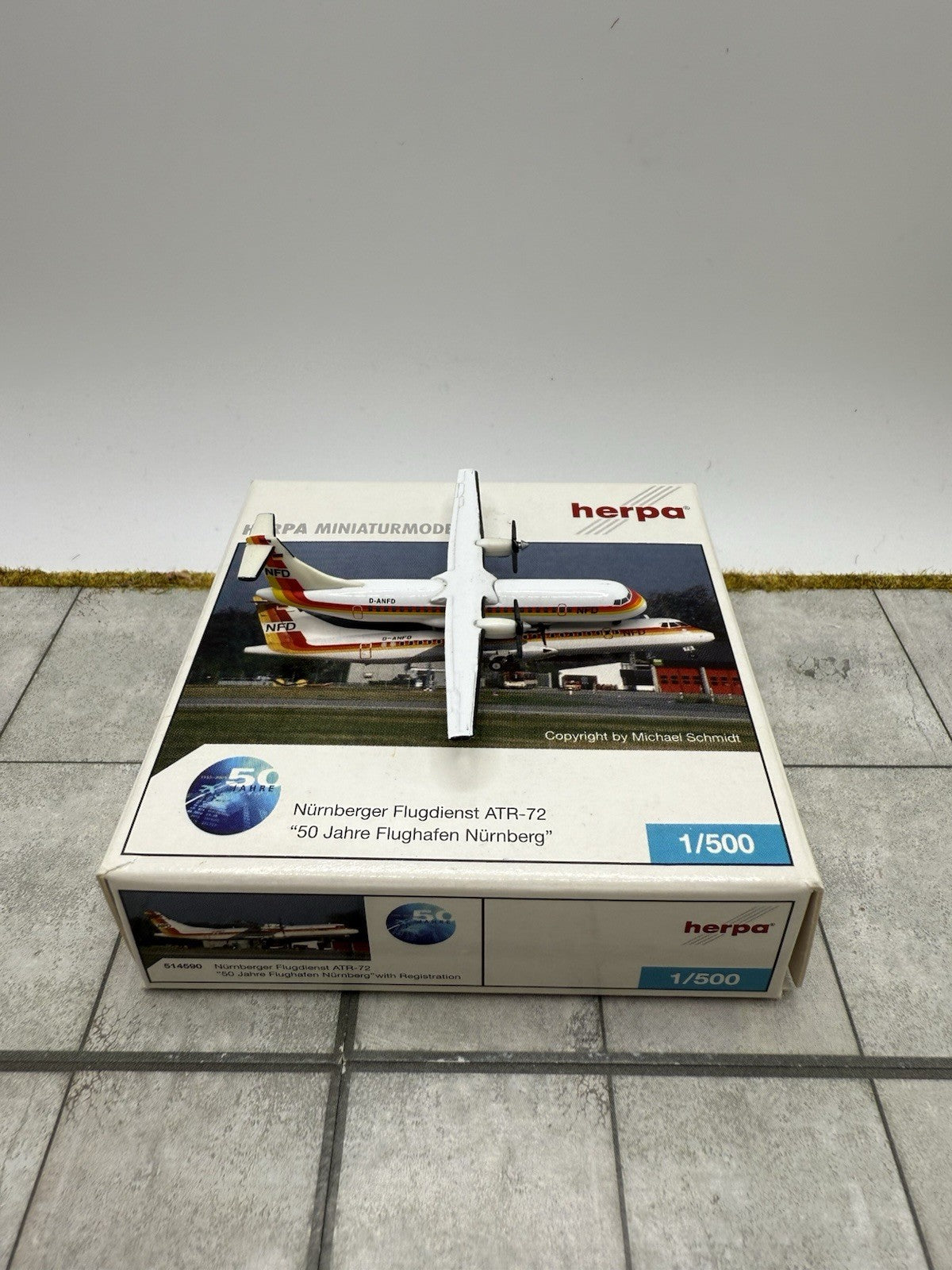 Herpa Wings 1:500 Nürnberger Flugdienst ATR-72