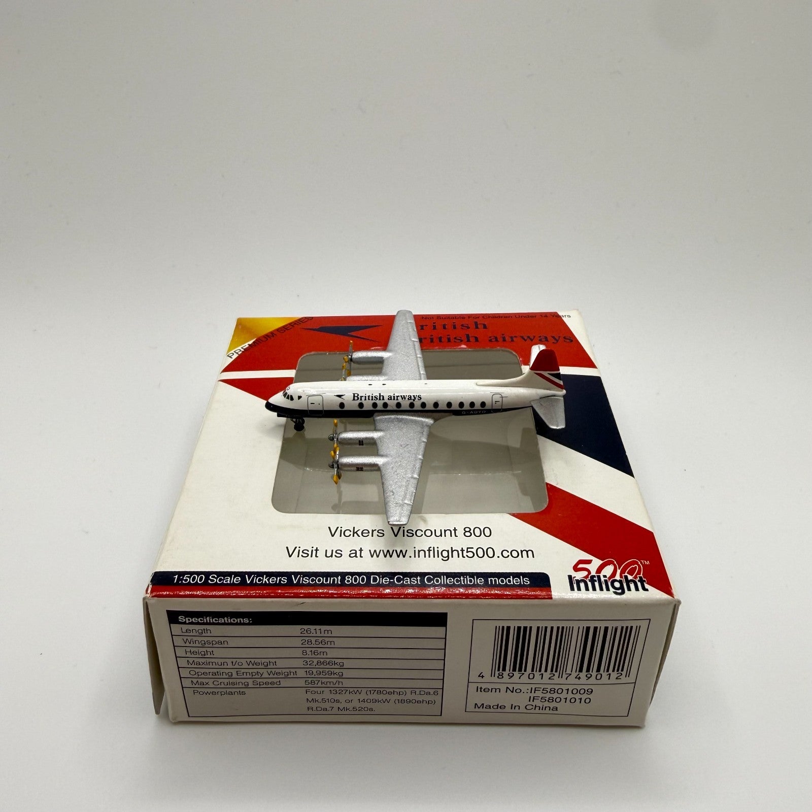 Herpa Wings / Inflight 1:500 British Airways Vickers Viscount 800