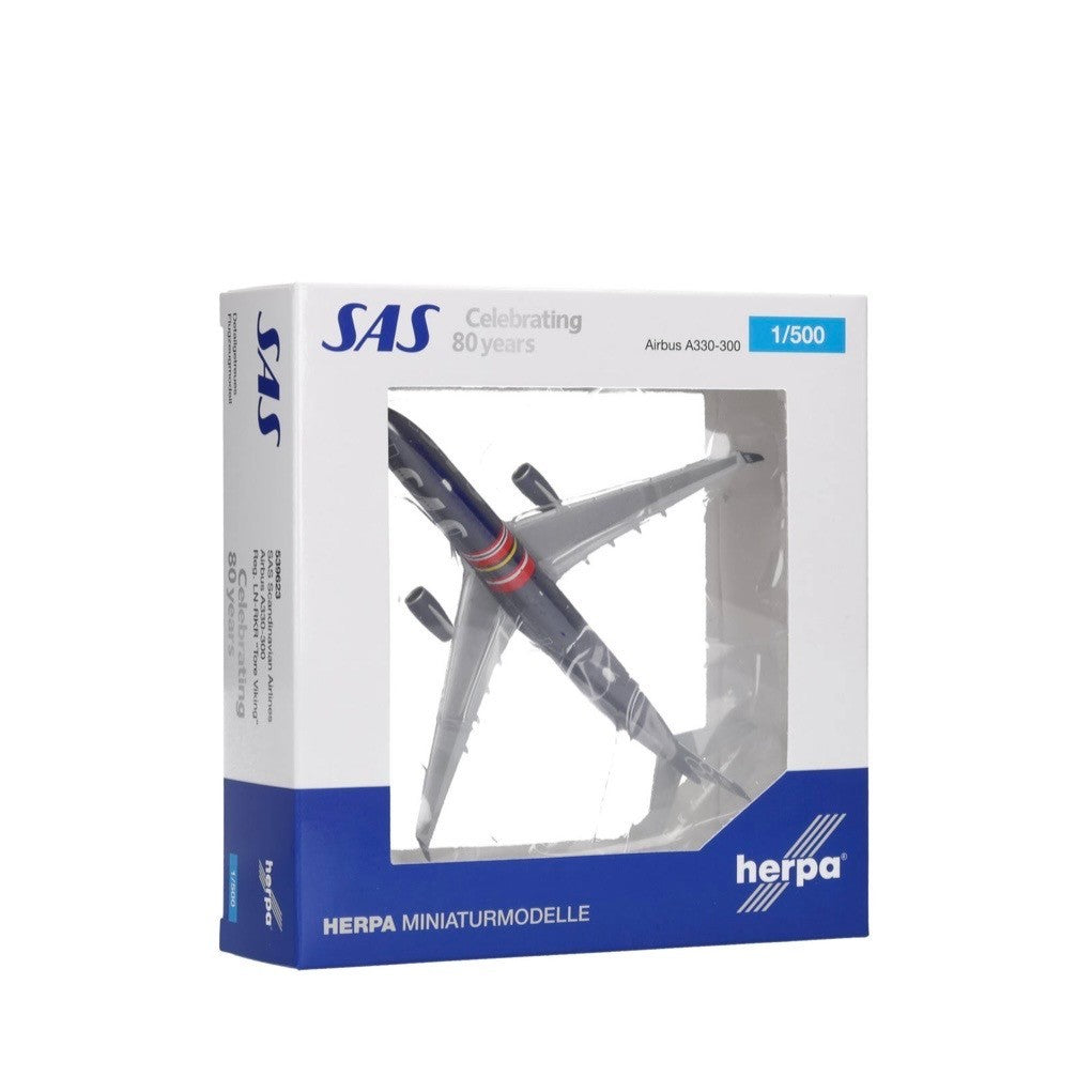 Herpa Wings 1:500 Airbus A330-300 SAS 80 Years 539623