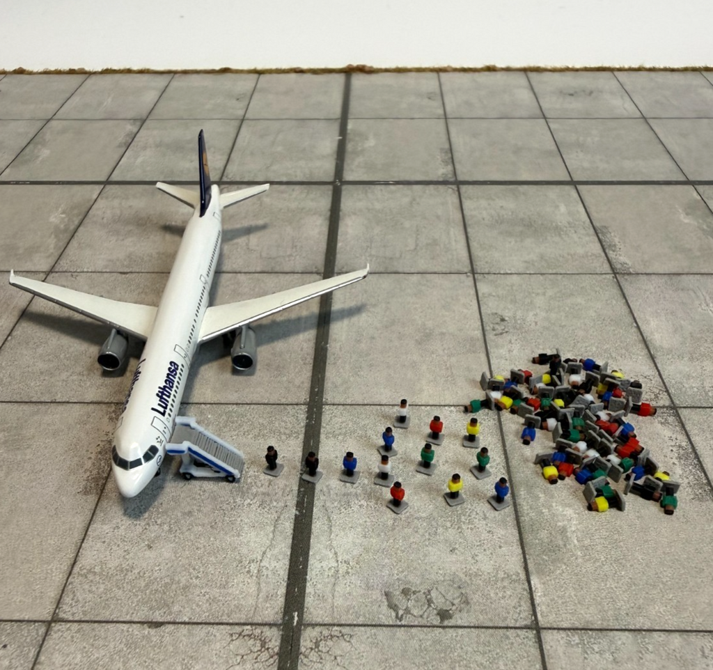 für Herpa Wings 1:500 / 1:400 60x Passengers Passagiere Person GSE / Airport