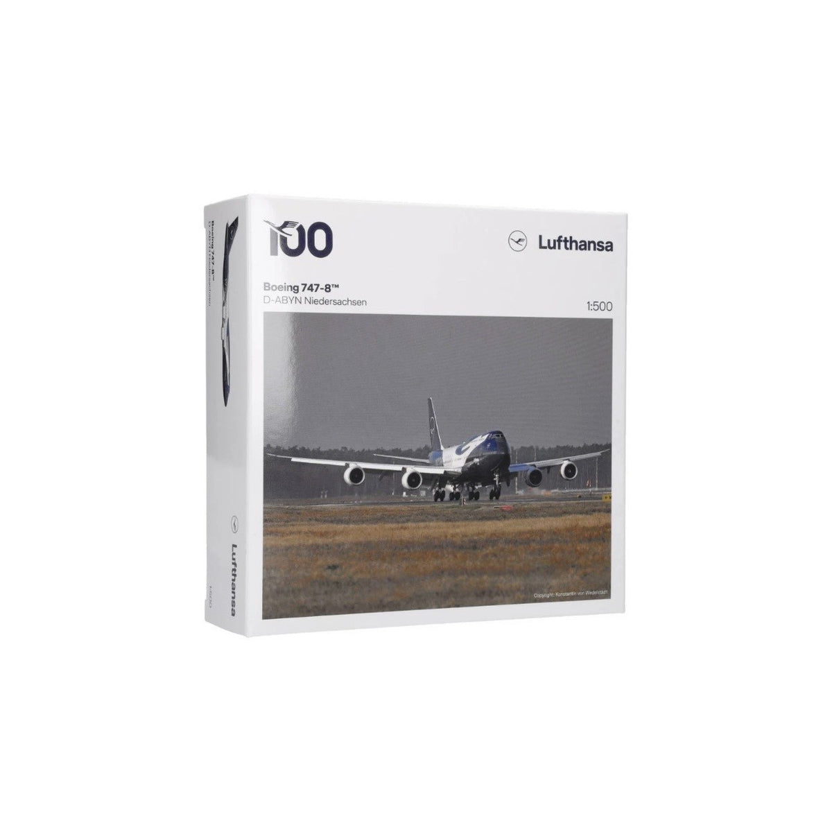 Herpa Wings 1:500 Lufthansa Boeing 747-8 "100 Jahre" D-ABYN "Niedersachsen"