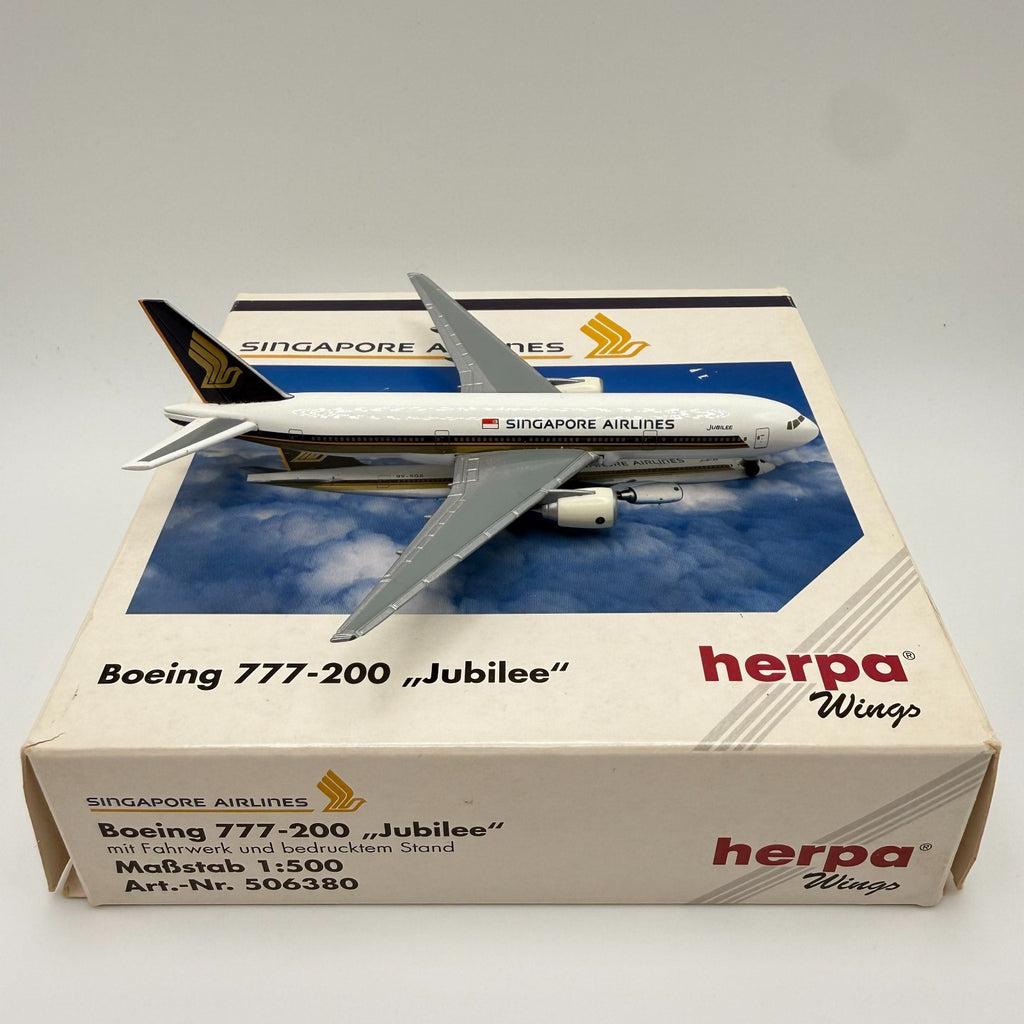Herpa Wings 1:500 Singapore Airlines 777-200 Jubilee OG