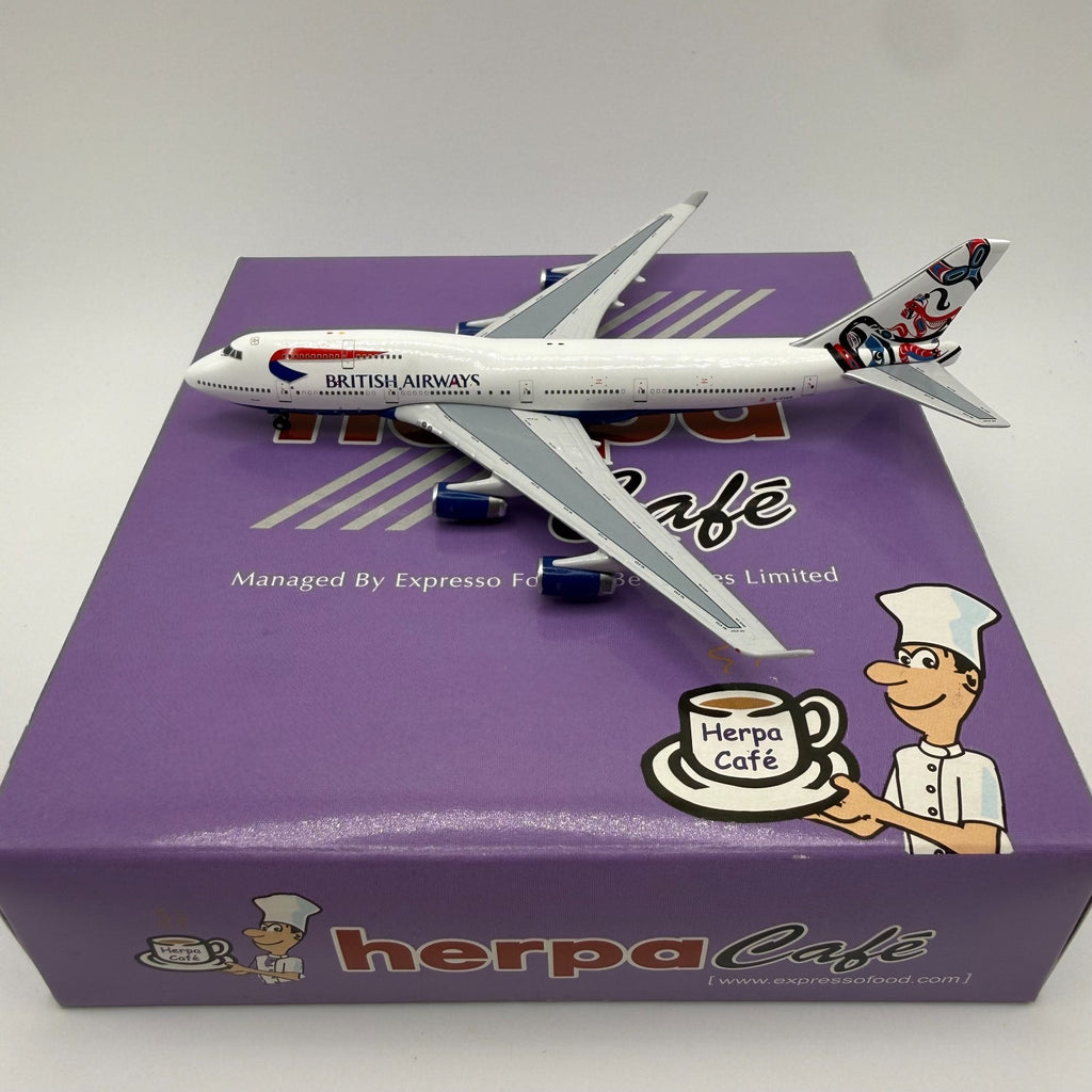 Herpa Wings 1:500 British Airways 747-400 Herpa Cafe