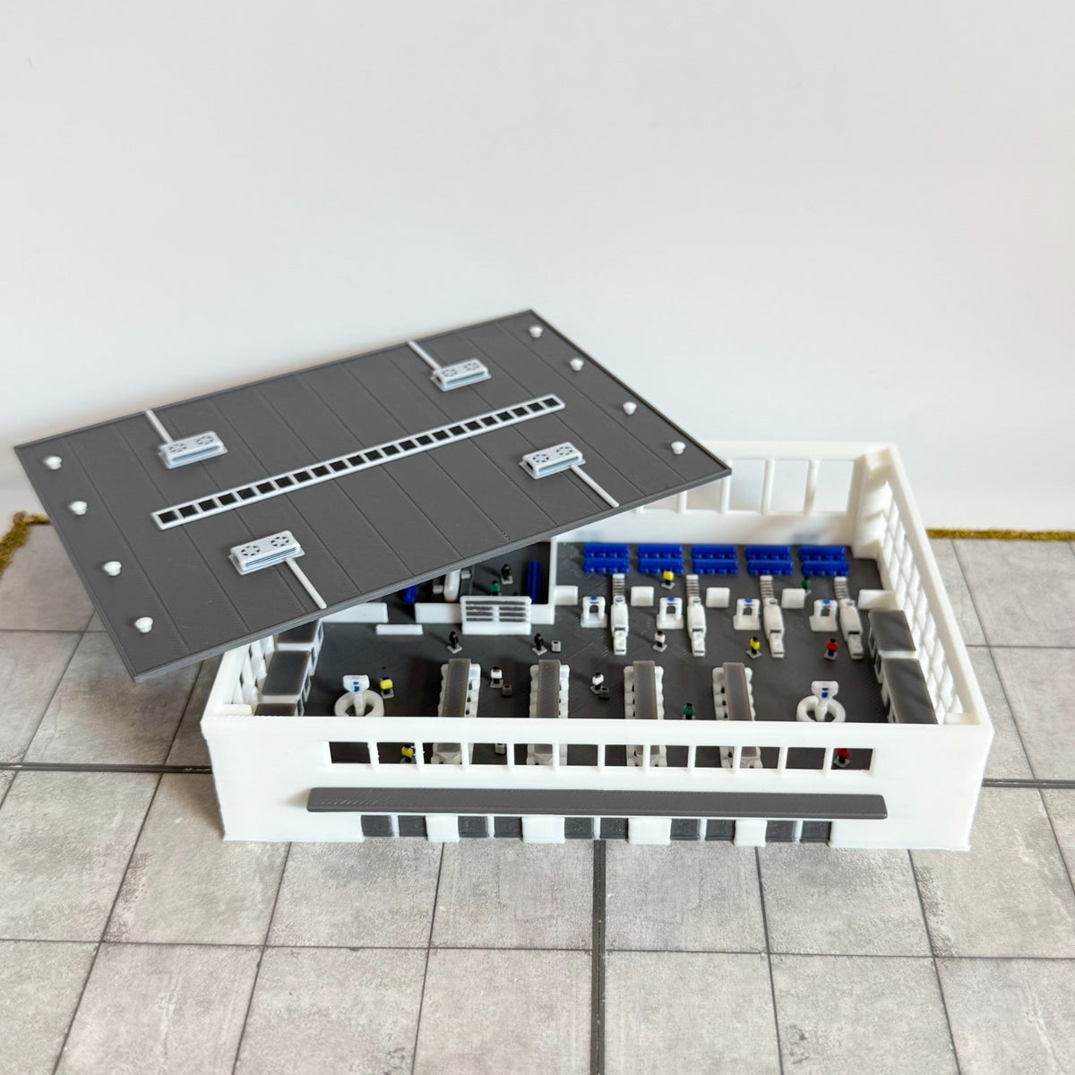 für Herpa Wings 1:500  Abflughalle V2 Departure Hall with removable roof