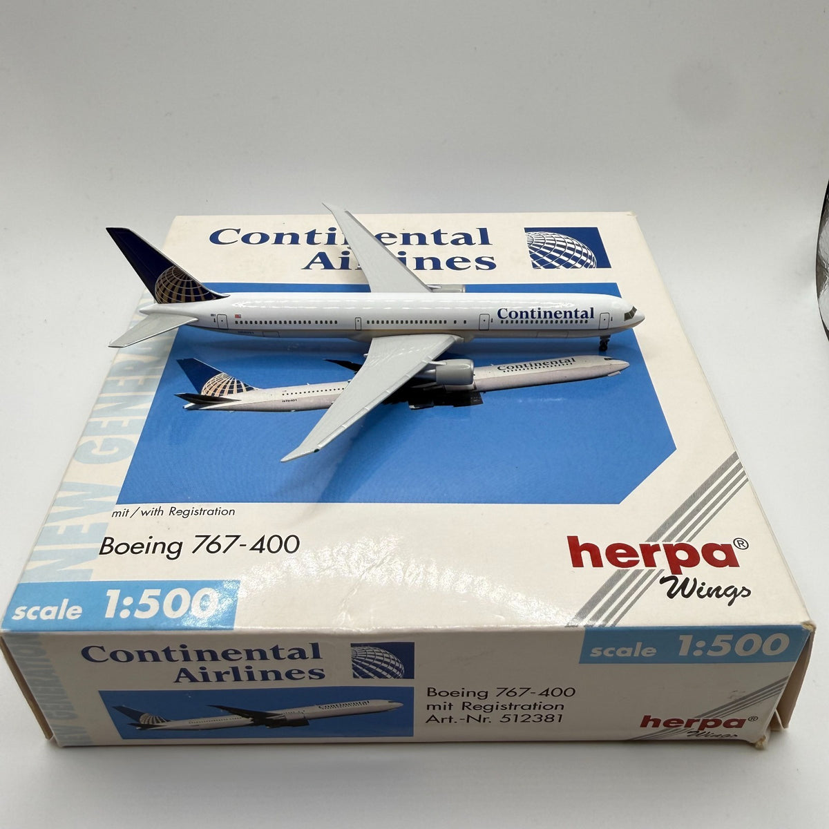 Herpa Wings 1:500 Continental Airlines 767-400