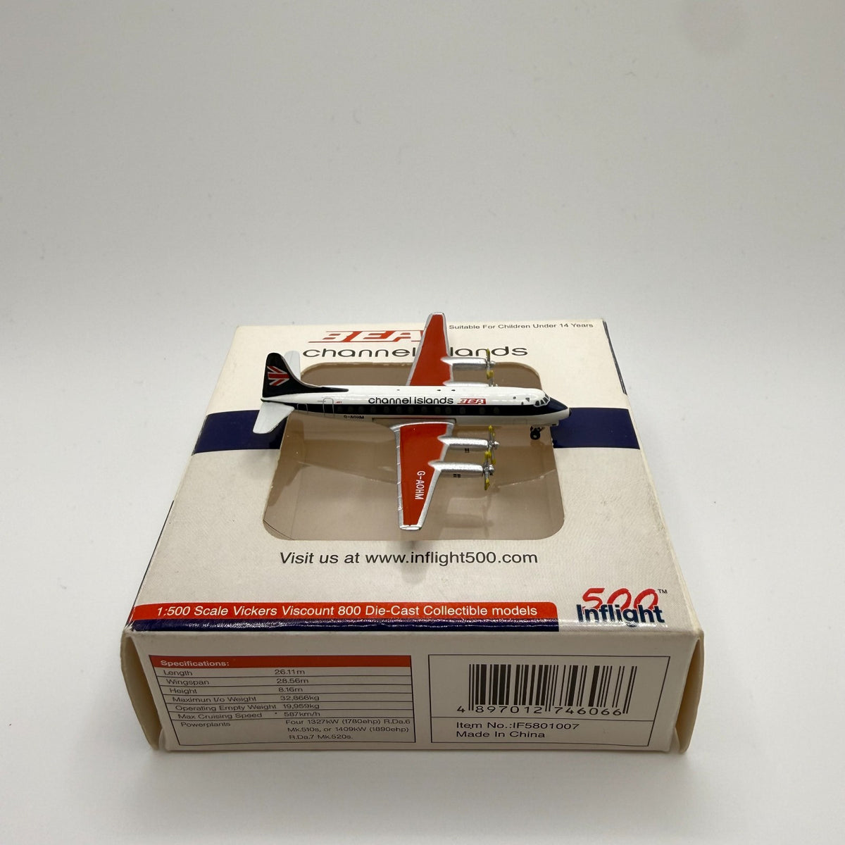 Herpa Wings 1:500 / Inflight500 BEA Channal Islands Vickers Viscount 800
