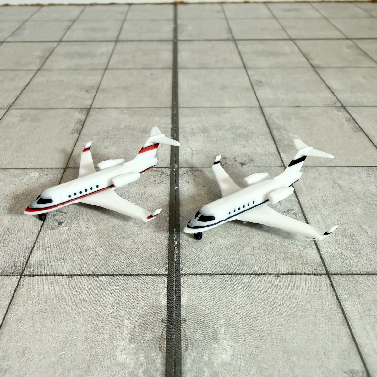 für Herpa 1:500 / 1:400  2x Bombardier Challenger 600 Private Jet Business PJ