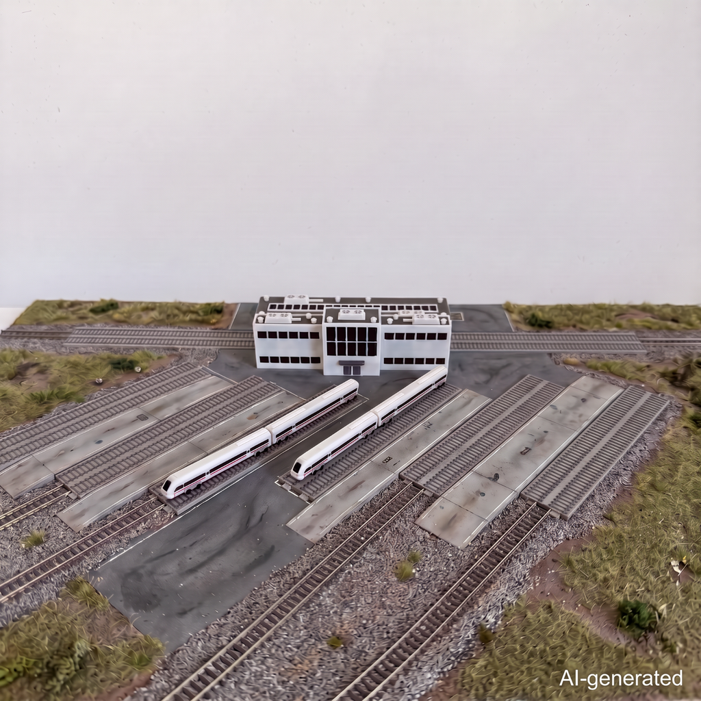 für Herpa Wings 1:500 / 1:400 Bahnhof Train Station Zug / Airport Accessoires