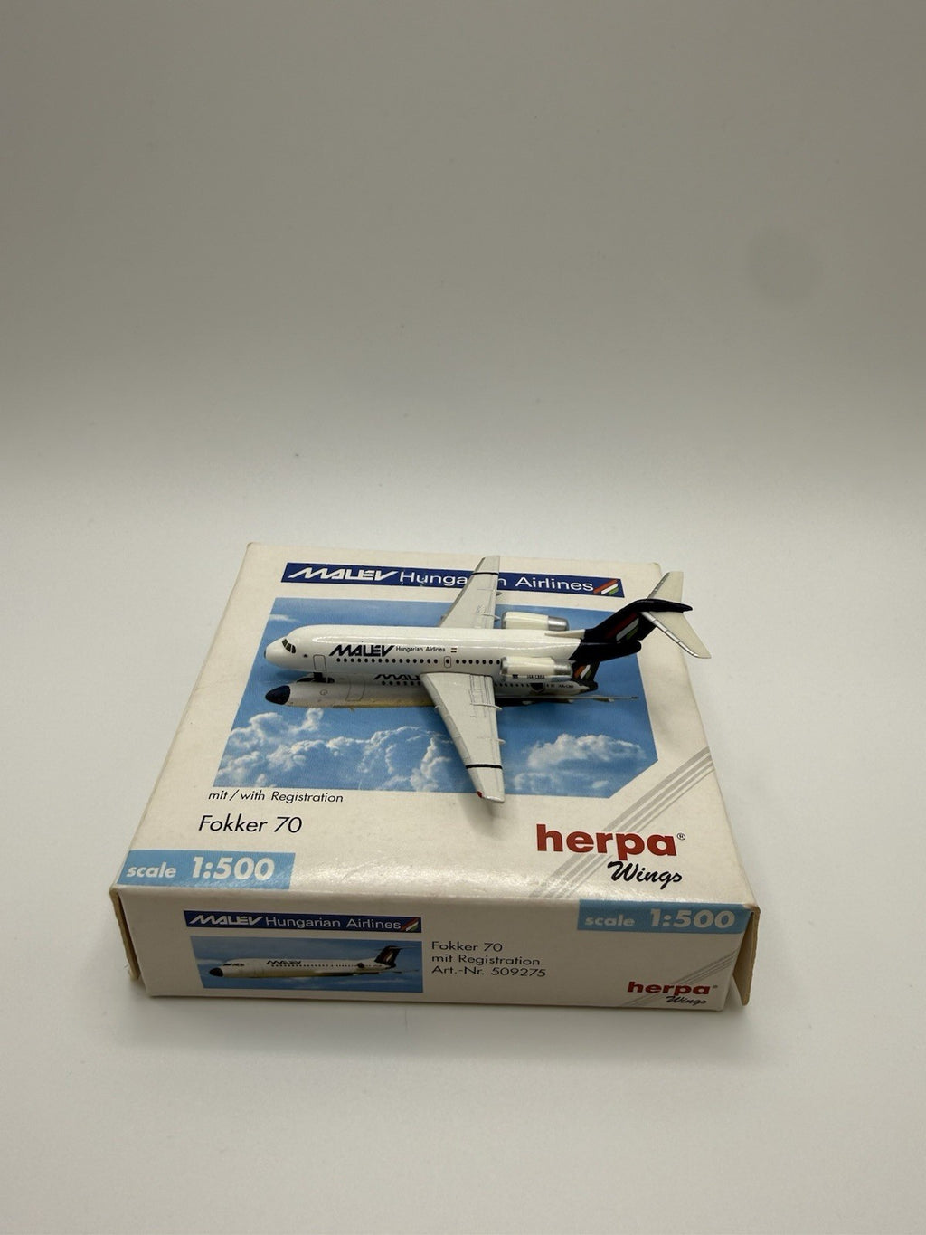 Herpa Wings 1:500 Malev Fokker 70