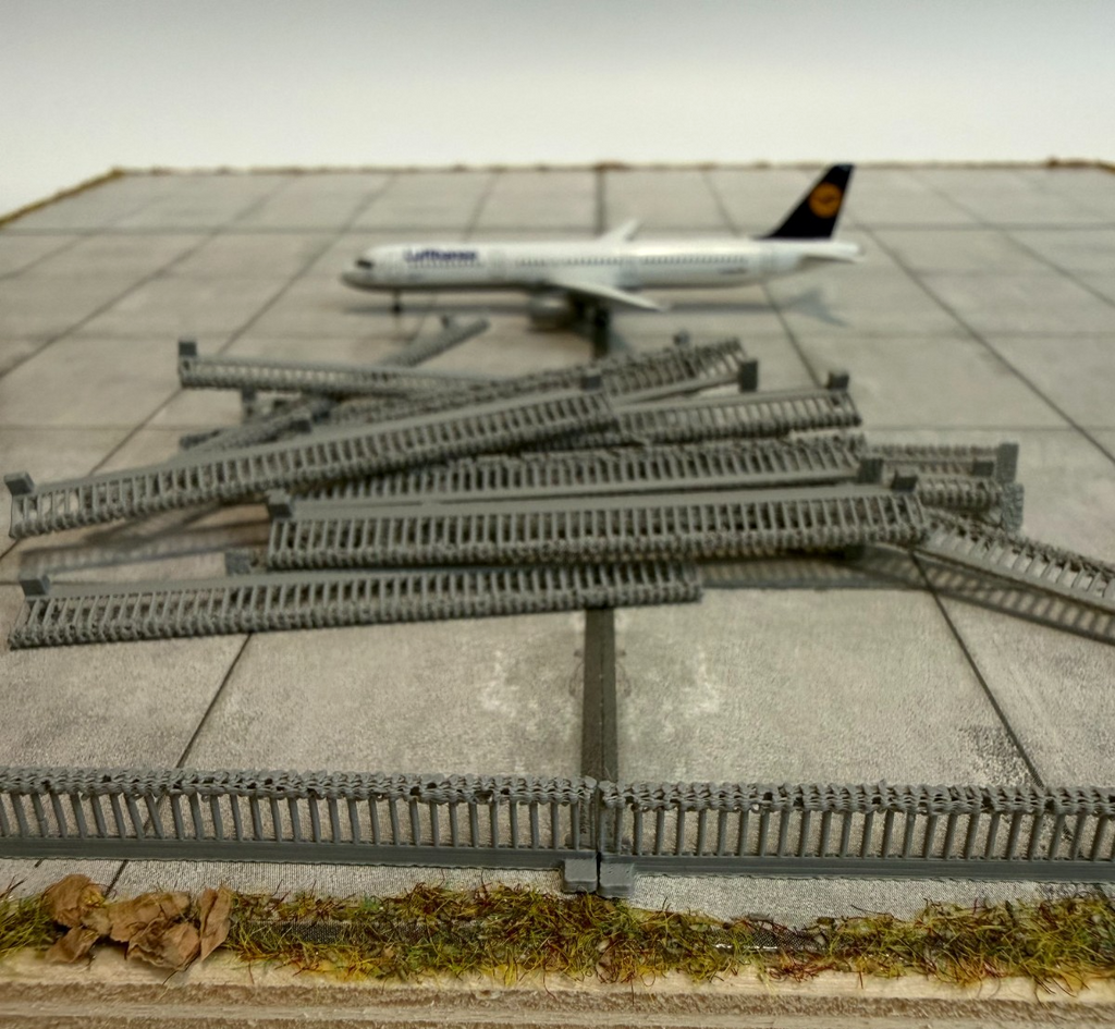 für Herpa Wings 1:500 / 1:400 10x 6cm Fence Zaun / Airport Accessoires