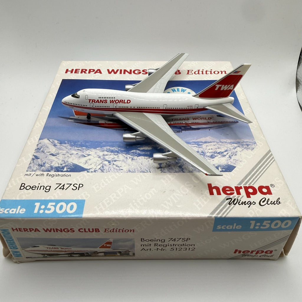 Herpa Wings 1:500 TWA Trans World 747SP Club Edition