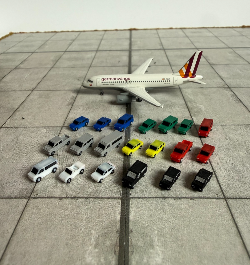 für Herpa Wings 1:500 / 1:400 20x Cars Autos GSE Zubehör / Airport Accessoires