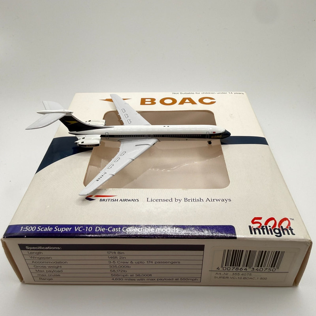Herpa Wings / Inflight500 1:500 British Airways BOAC Super Vickers VC-10
