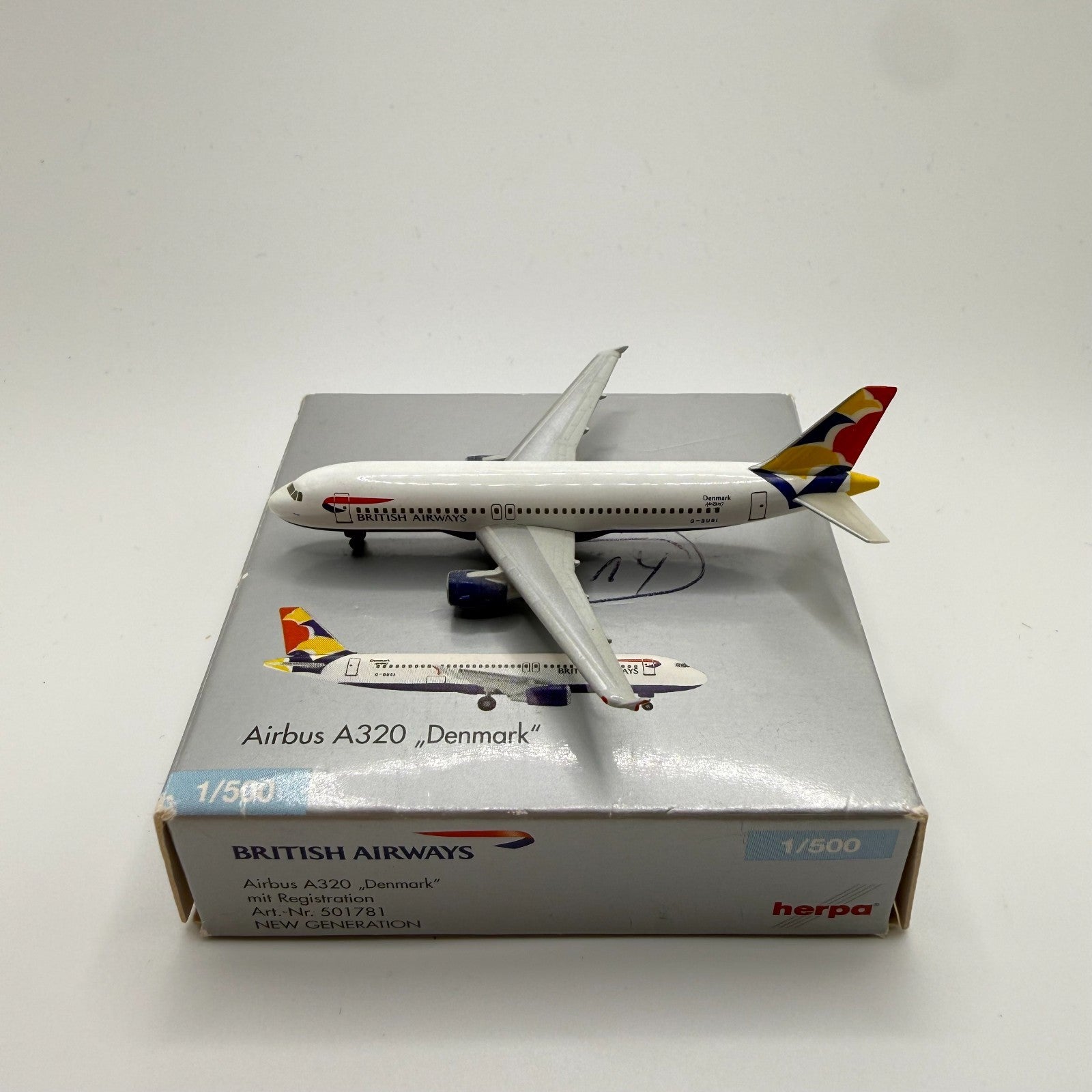 Herpa Wings 1:500 British Airways A320 Denmark