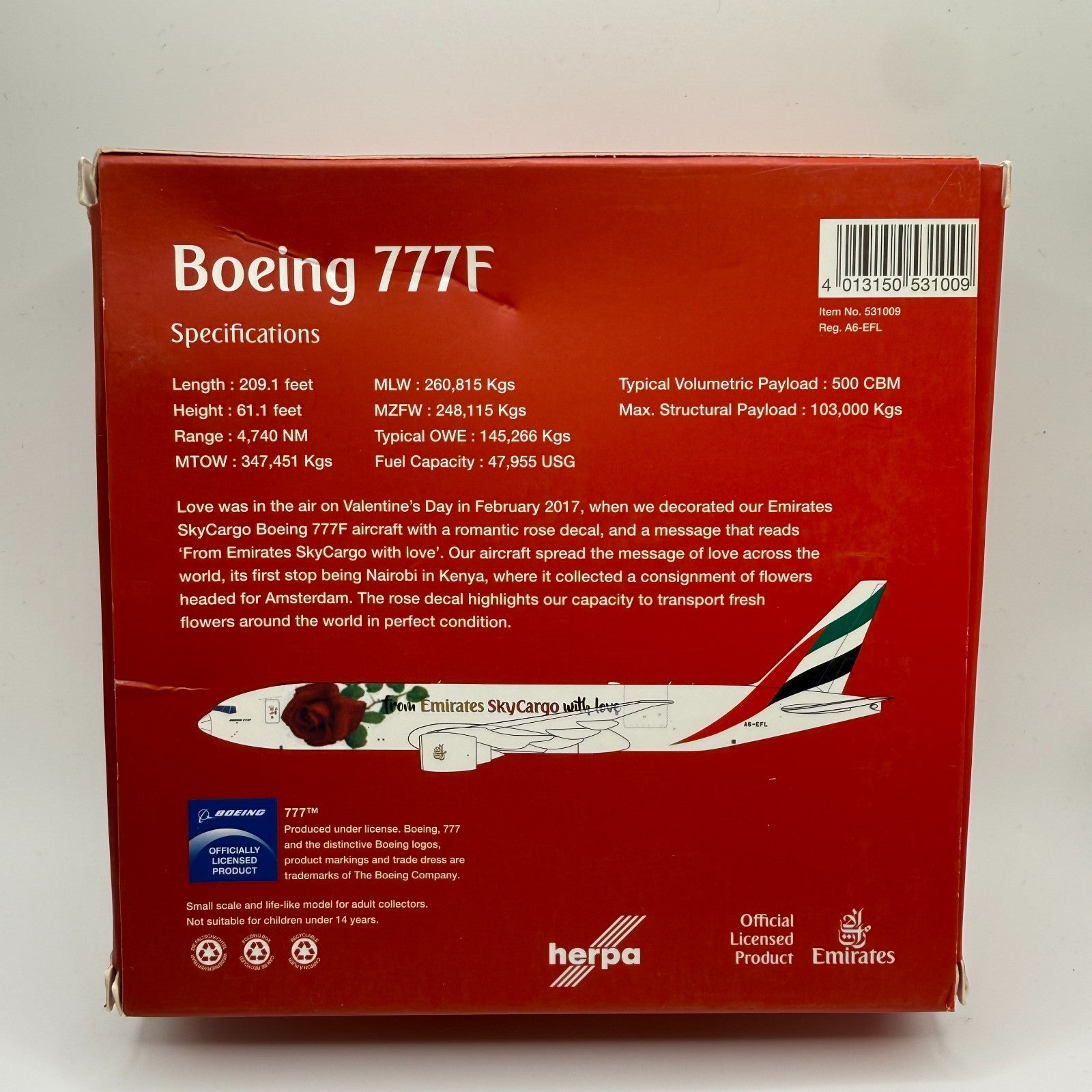 Herpa Wings 1:500 Emirates Sky Cargo 777-200F