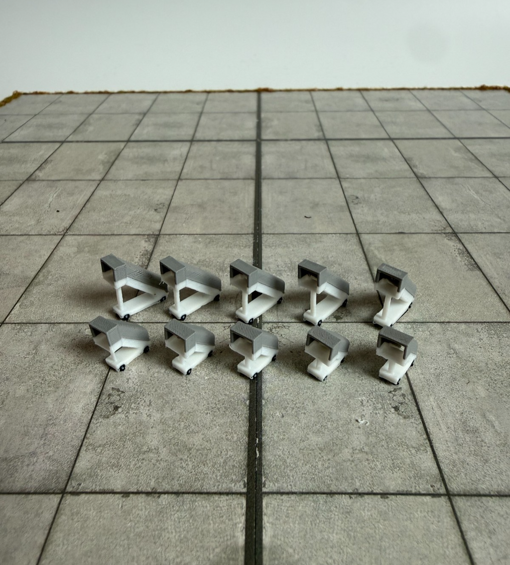 für Herpa Wings 1:500 / 1:400 10x Fluggasttreppen Dach Stairs GSE / Airport