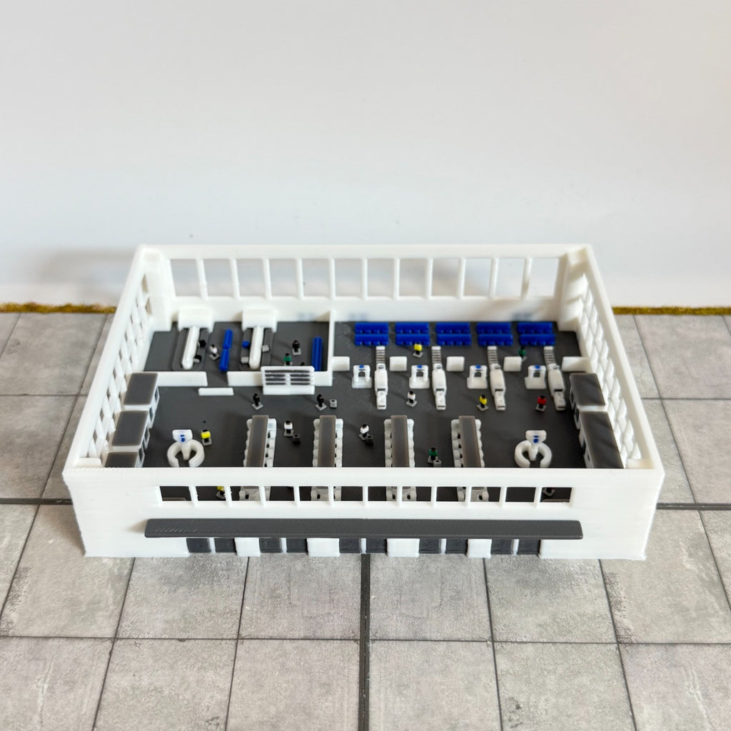 für Herpa Wings 1:500  Abflughalle V2 Departure Hall with removable roof