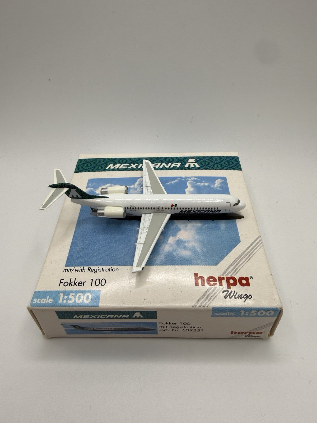 Herpa Wings 1:500 Mexicana Fokker 100