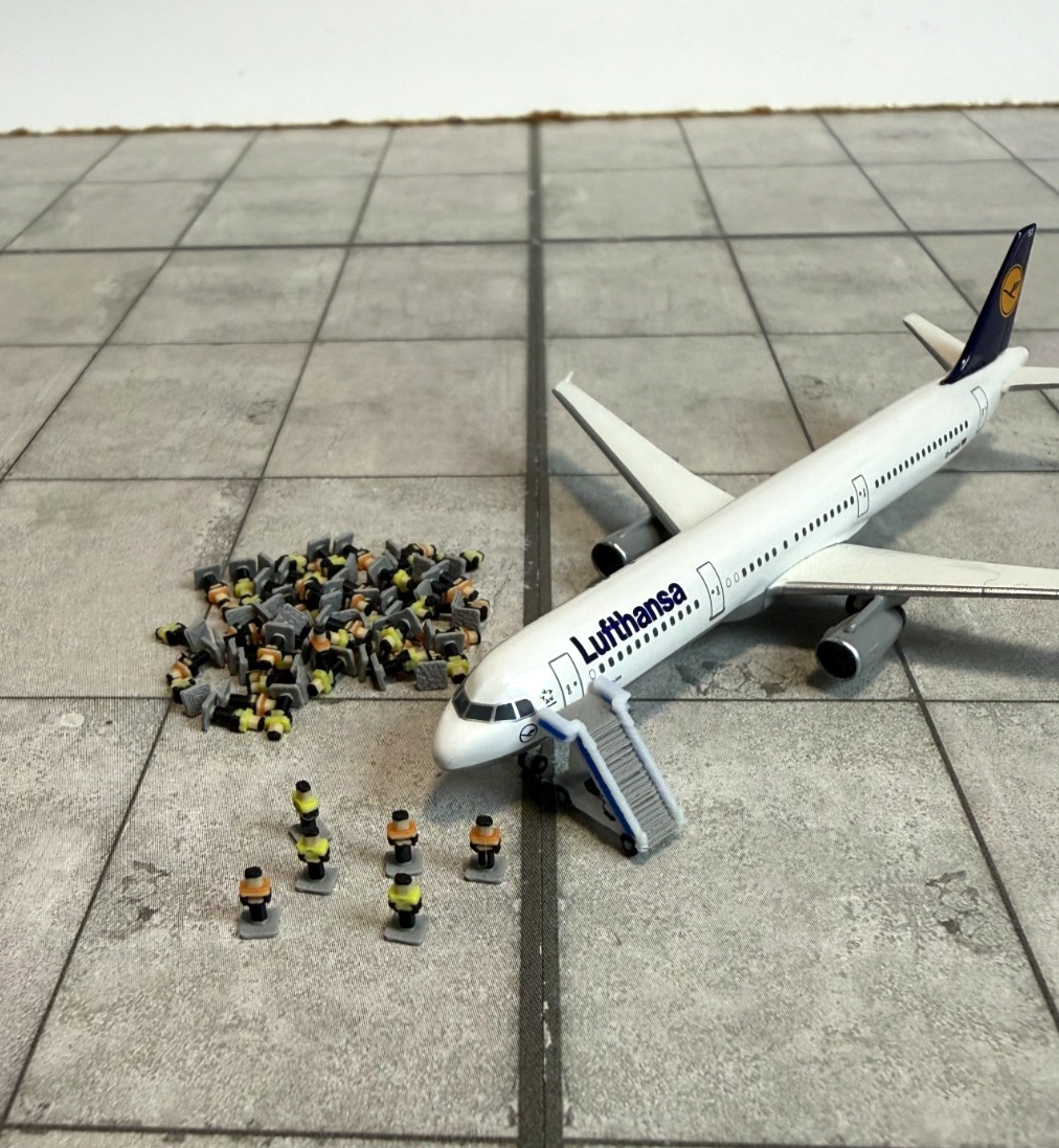 für Herpa Wings 1:500 / 1:400 60x Ground staff Bodenpersonal GSE / Airport