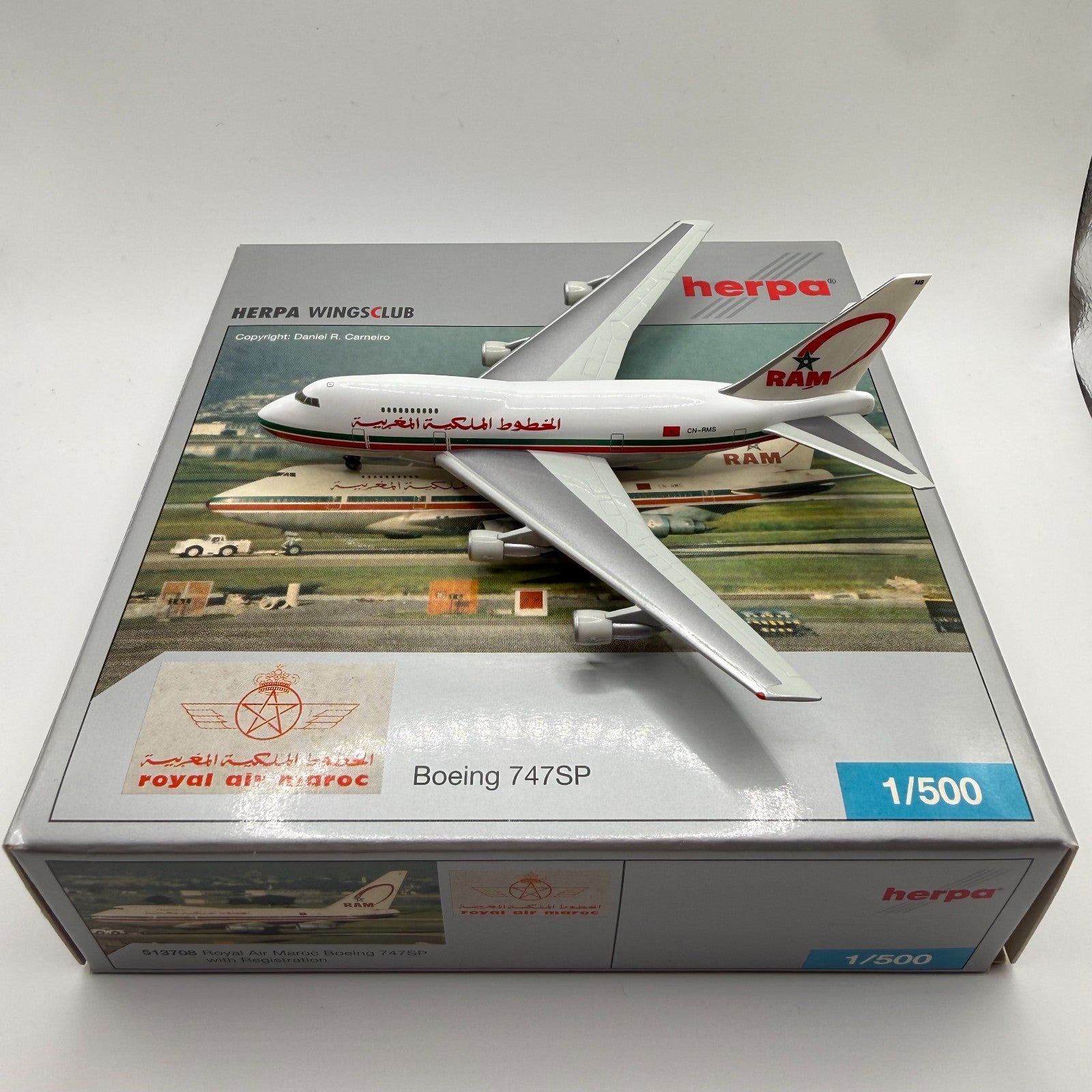 Herpa Wings 1:500 Royal Air Maroc 747SP
