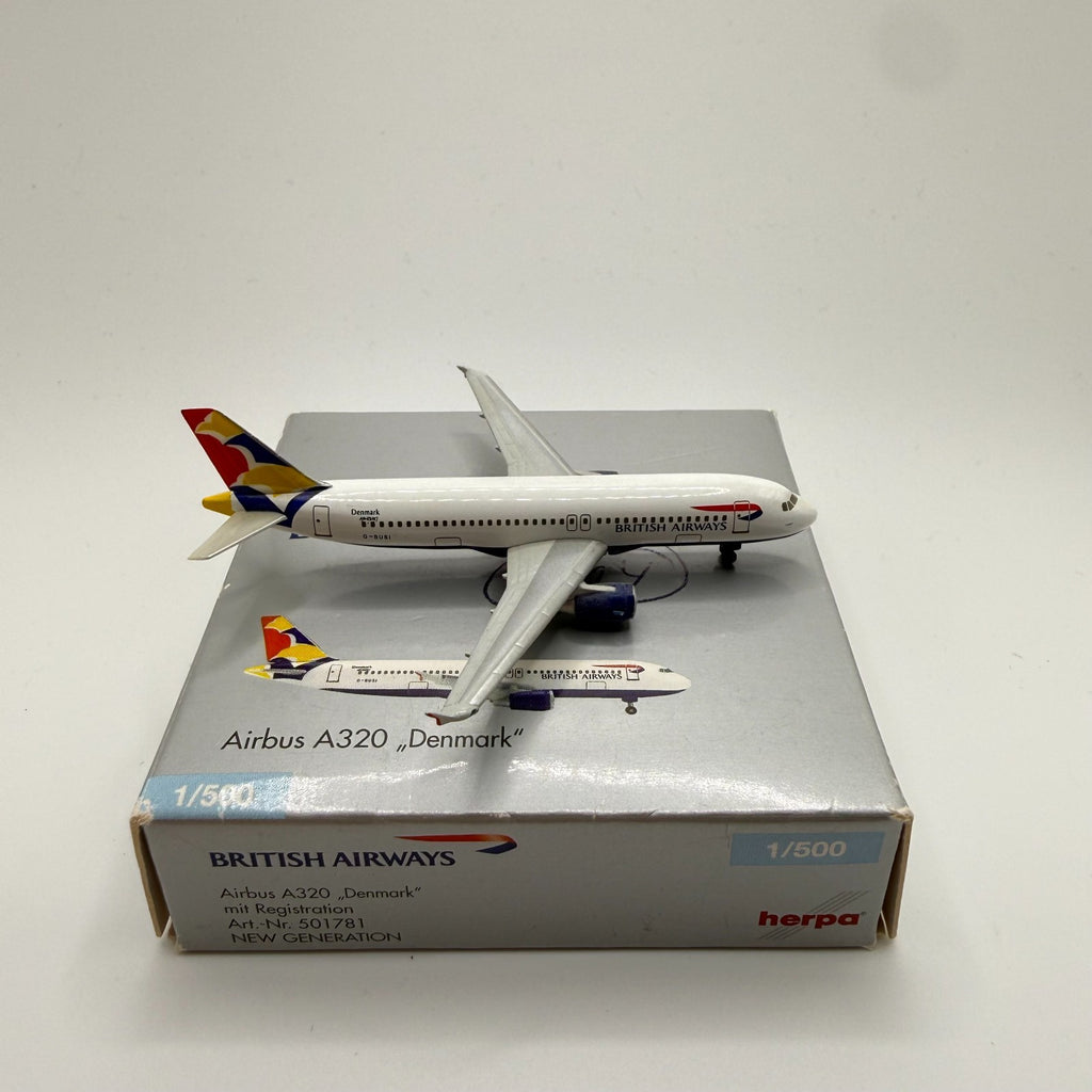 Herpa Wings 1:500 British Airways A320 Denmark