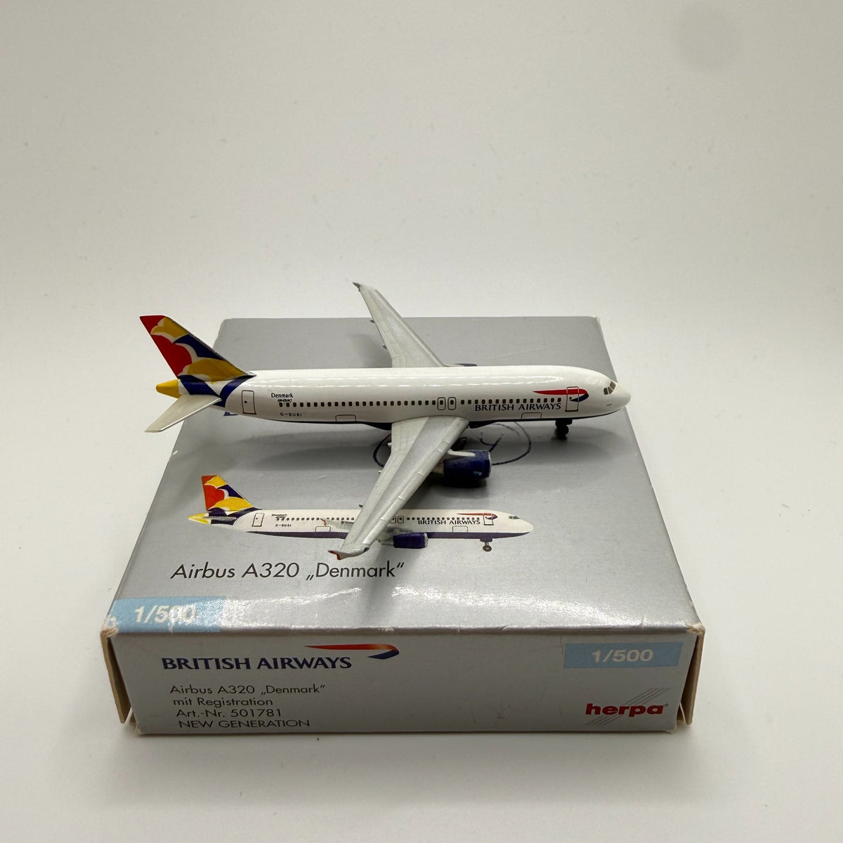Herpa Wings 1:500 British Airways A320 Denmark