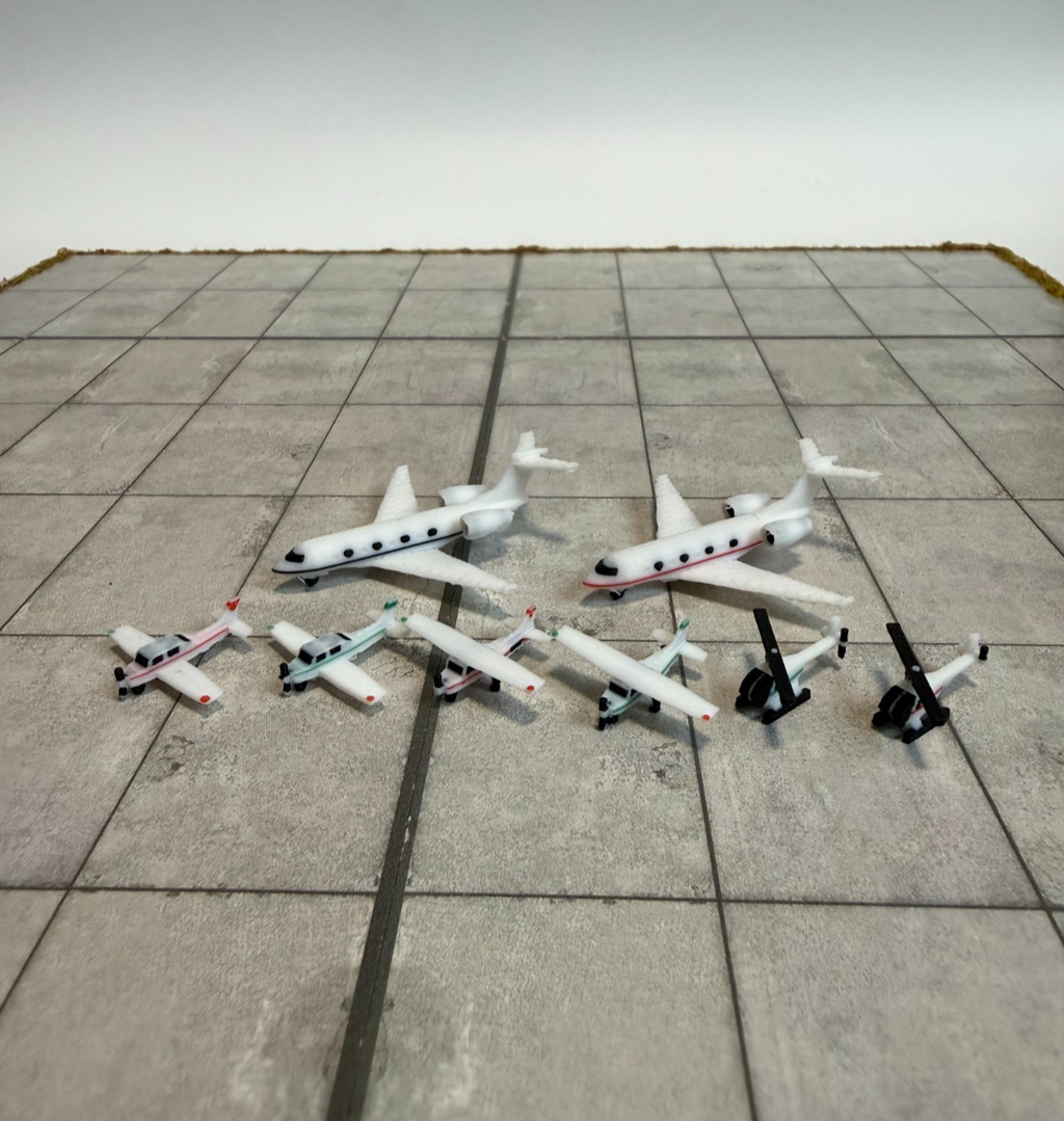 für Herpa 1:500 8x General Aviation Airplanes Cessna Piper  Helicopter GSE
