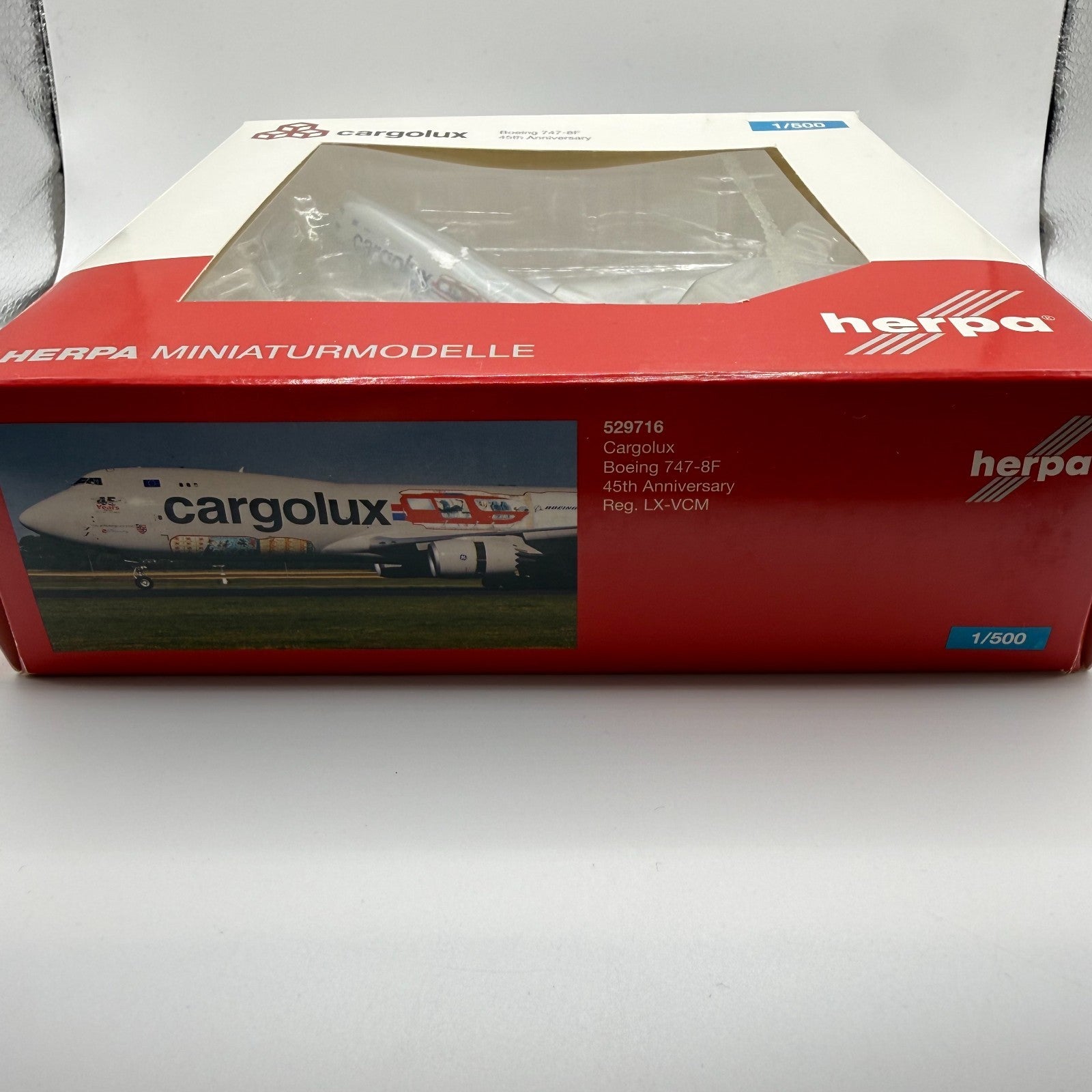 Herpa Wings 1:500 Cargolux 747-8F 45th Anniversary