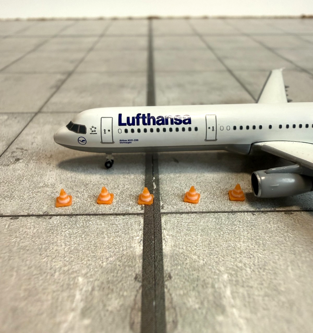 für Herpa Wings 1:500 / 1:400 50x Pilonen Pylons GSE / Airport Accessoires