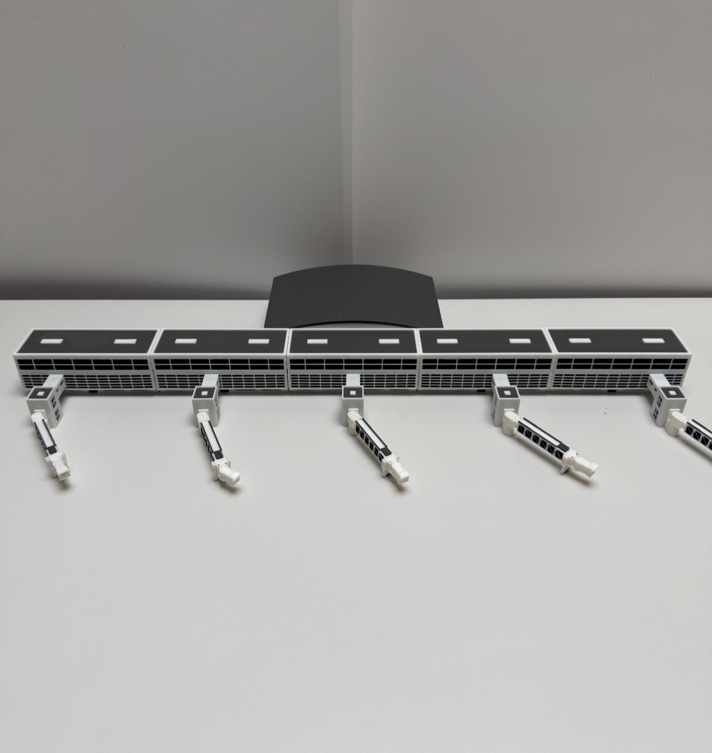 für Herpa Wings 1:500 Terminal Flughafen Airport with Jet bridges Set
