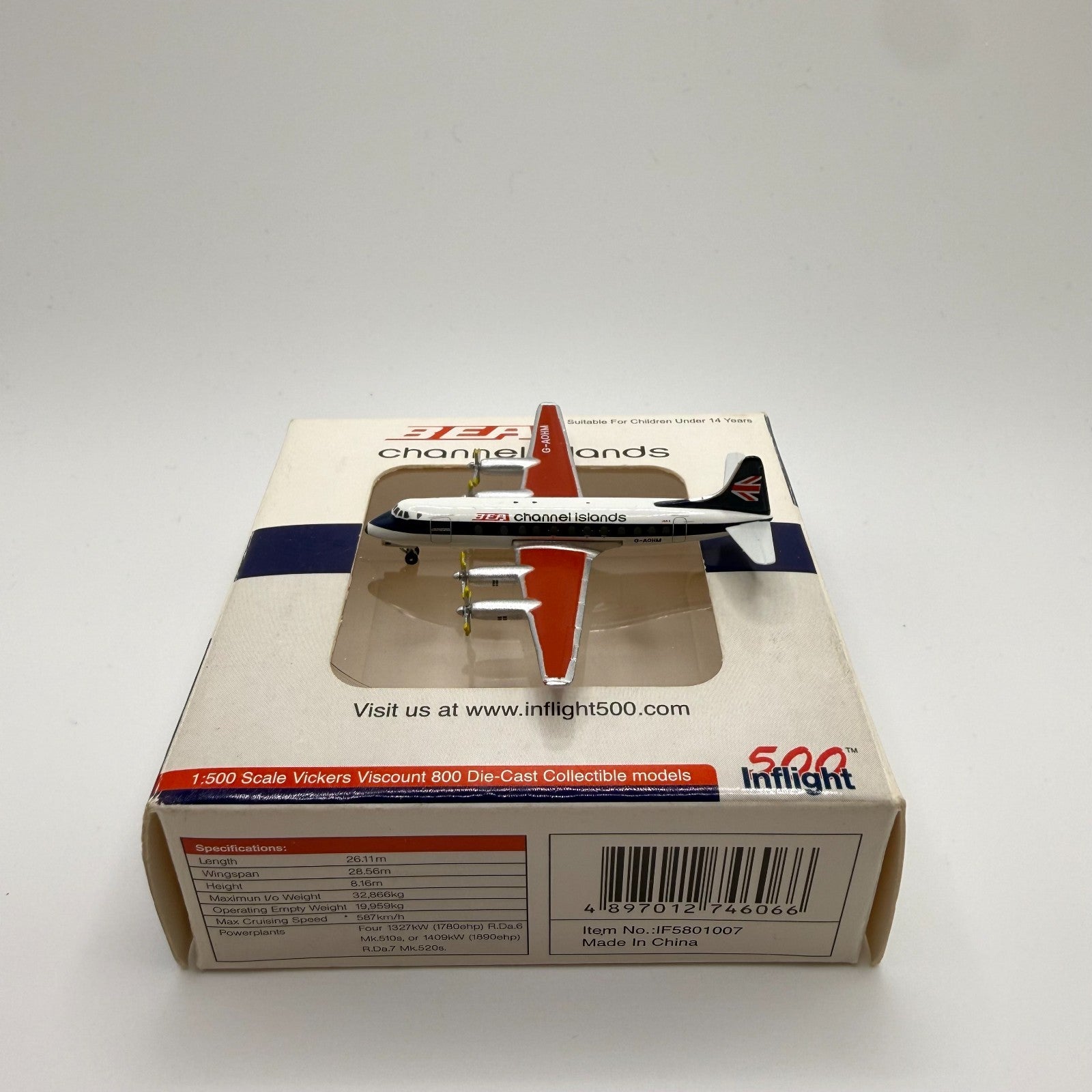 Herpa Wings 1:500 / Inflight500 BEA Channal Islands Vickers Viscount 800