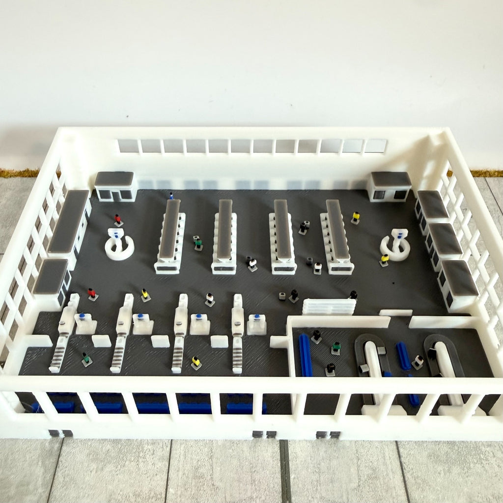 für Herpa Wings 1:500  Abflughalle V2 Departure Hall with removable roof