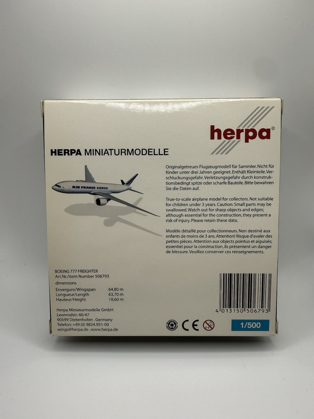 Herpa Wings 1:500 Air France Cargo 777F