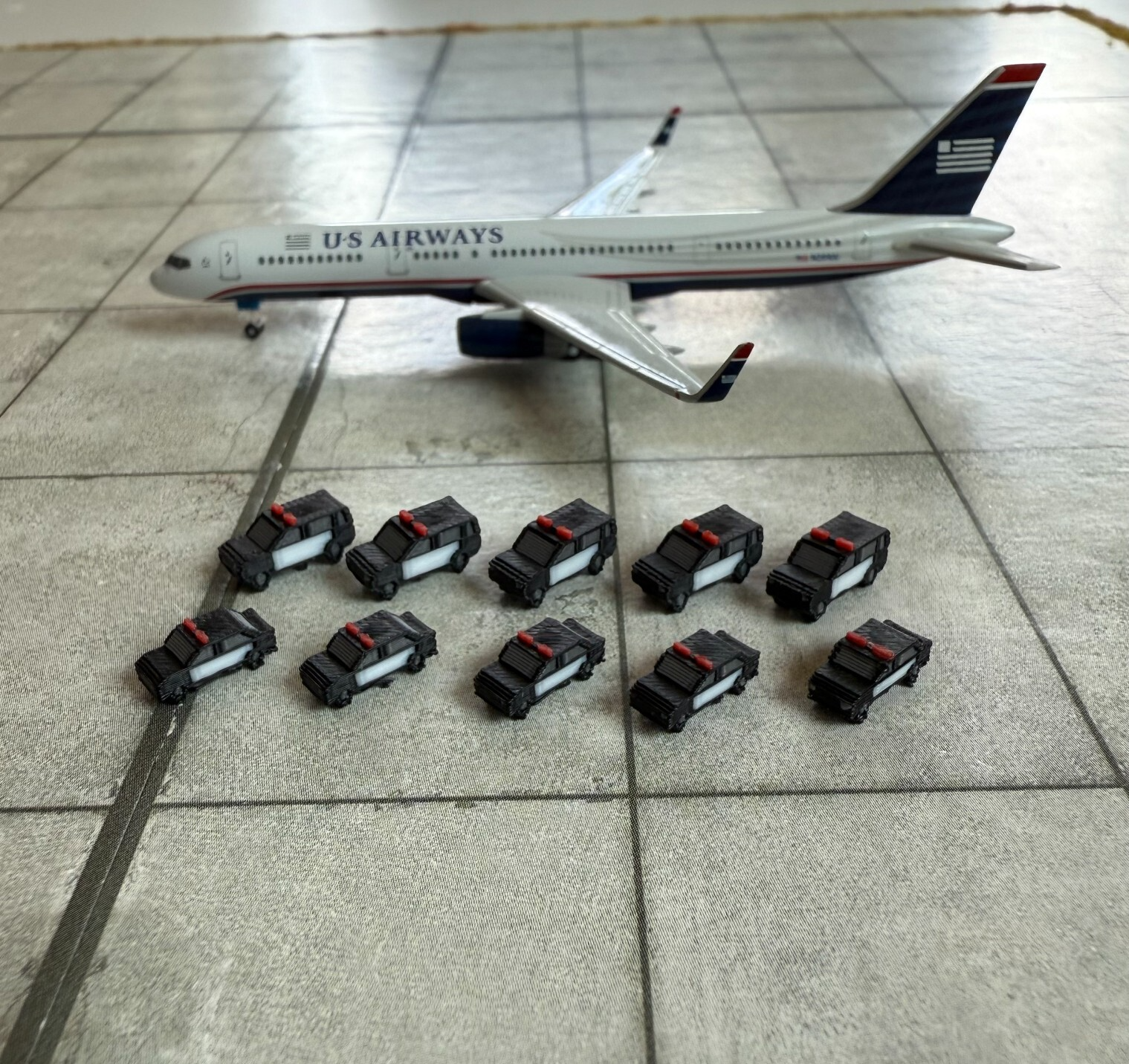für Herpa Wings 1:500 / 1:400 10x Police cars US Polizei USA GSE / Airport